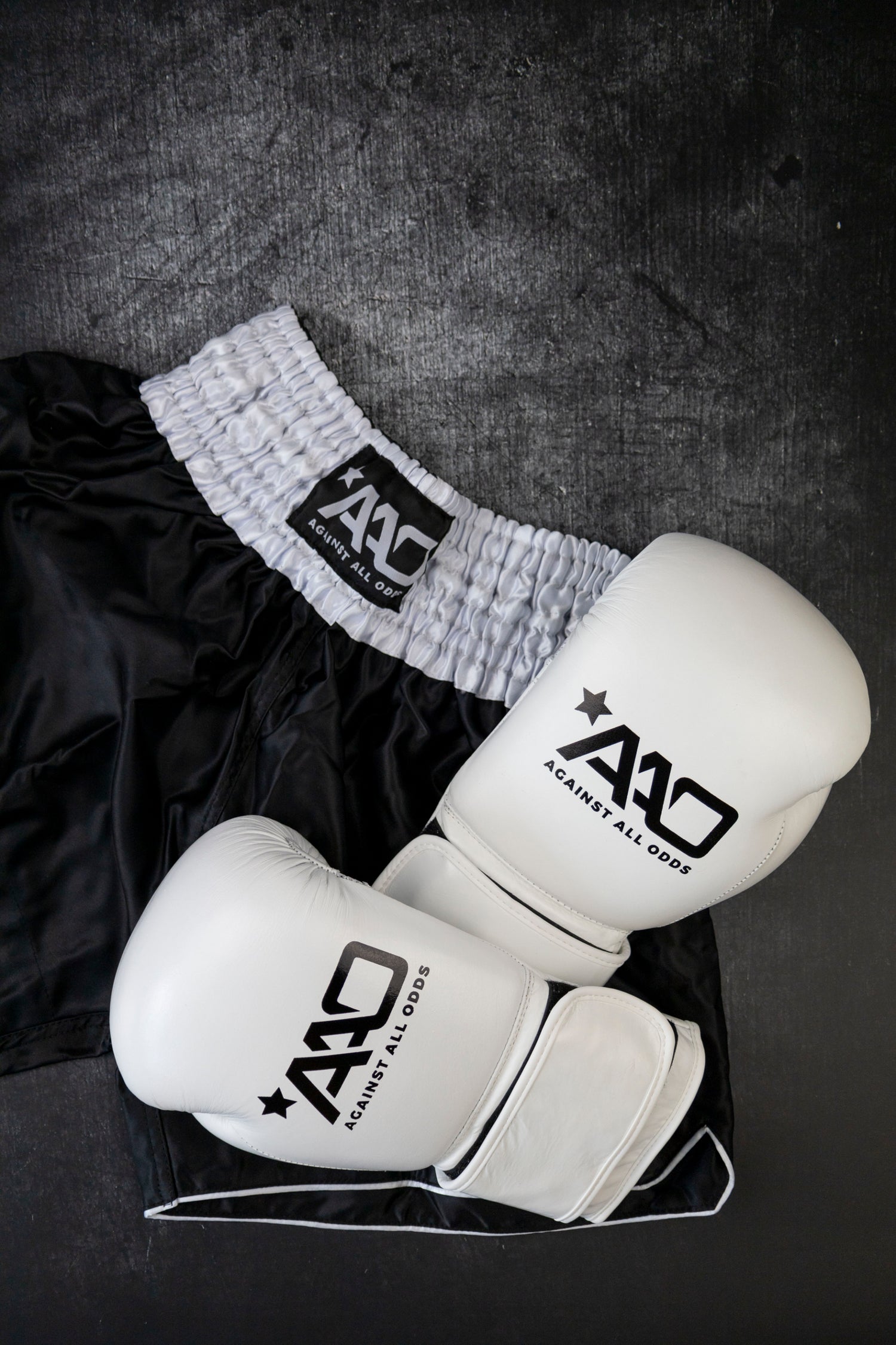 Klassische Boxhandschuhe und Shorts