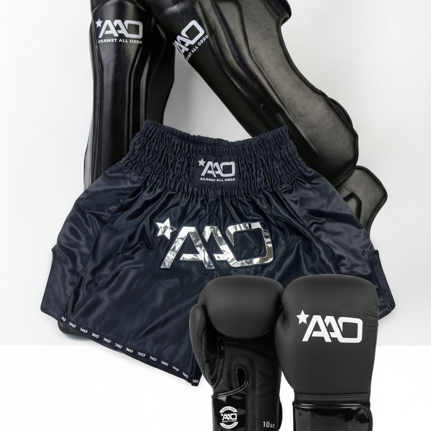 Muay Thai Starter Set (Boxhandschuhe + Shorts + Shinguards)