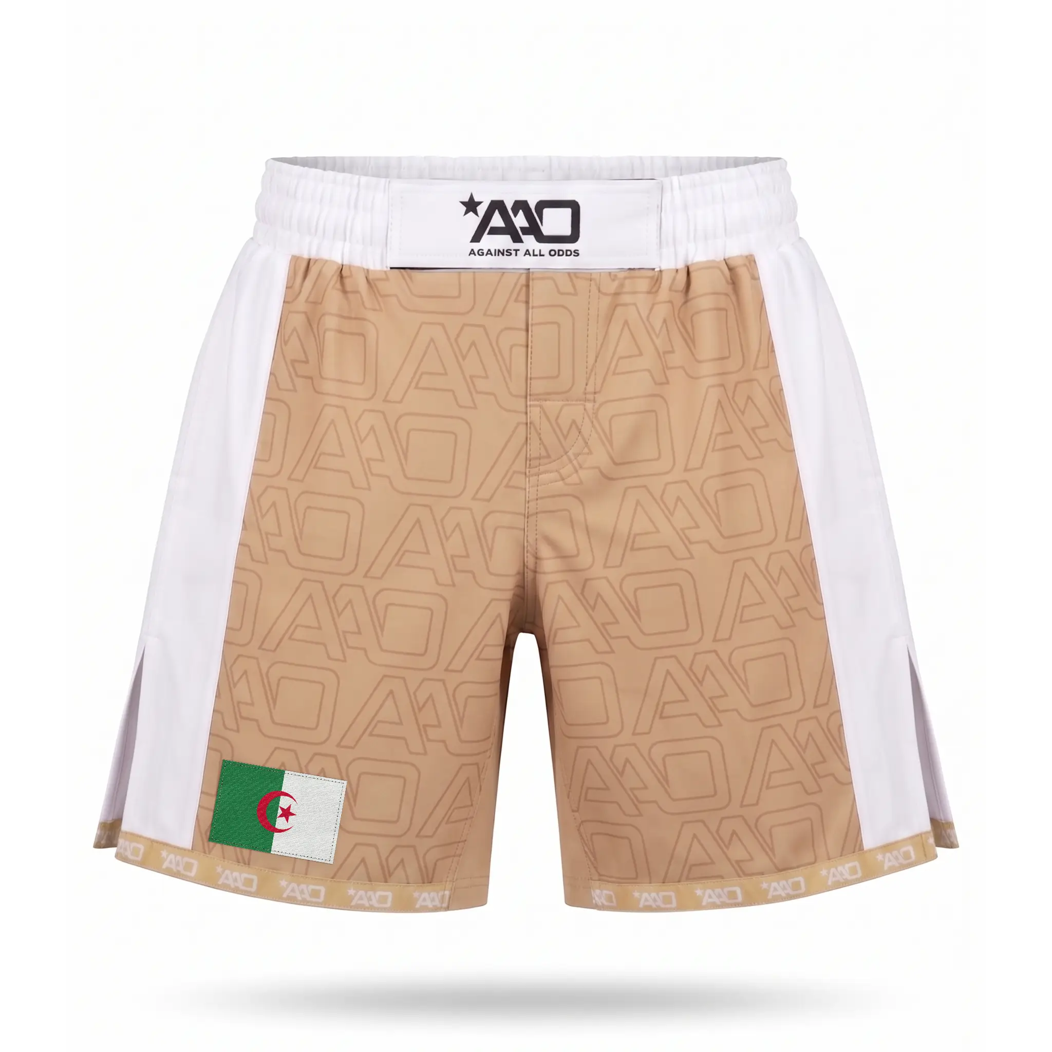 Algerien Elevate MMA Shorts Beige/Weiss Bild 1
