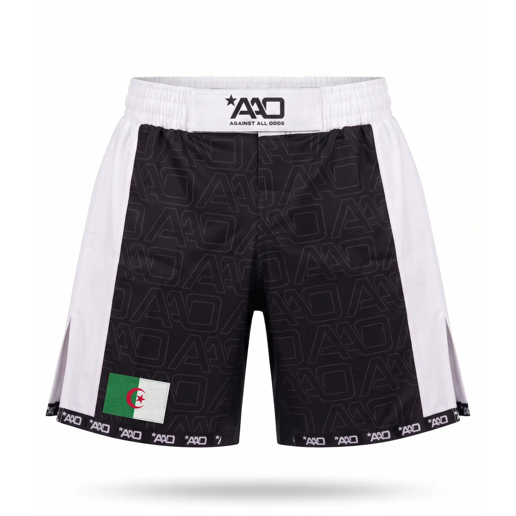 Algerien Elevate MMA Shorts Schwarz/Weiss Bild 1