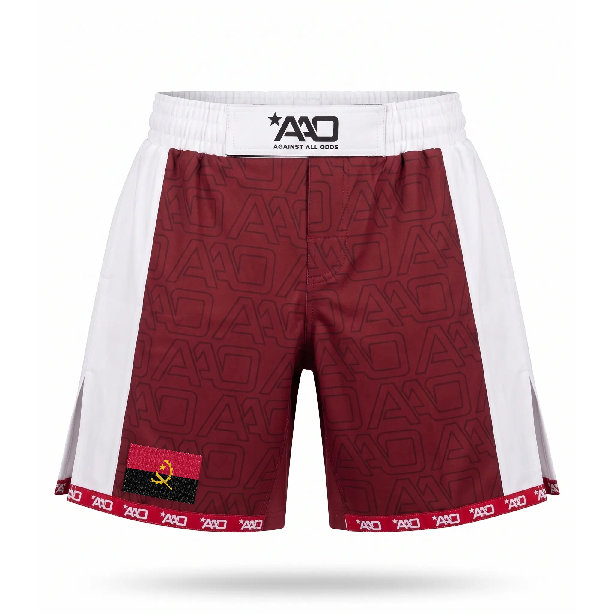 Angola Elevate MMA Shorts Rot/Weiss Bild 1