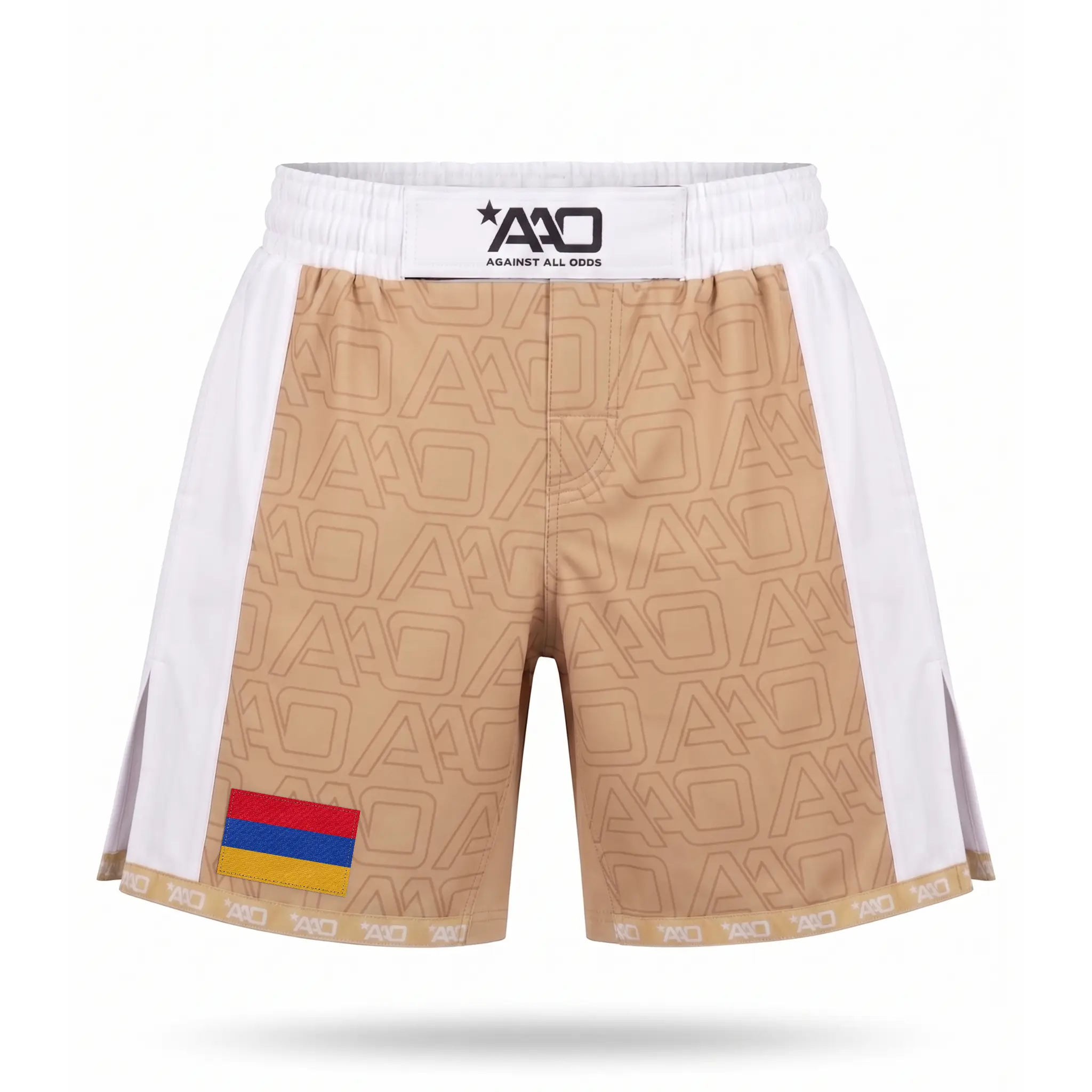 Armenien Elevate MMA Shorts Beige/Weiss Bild 1
