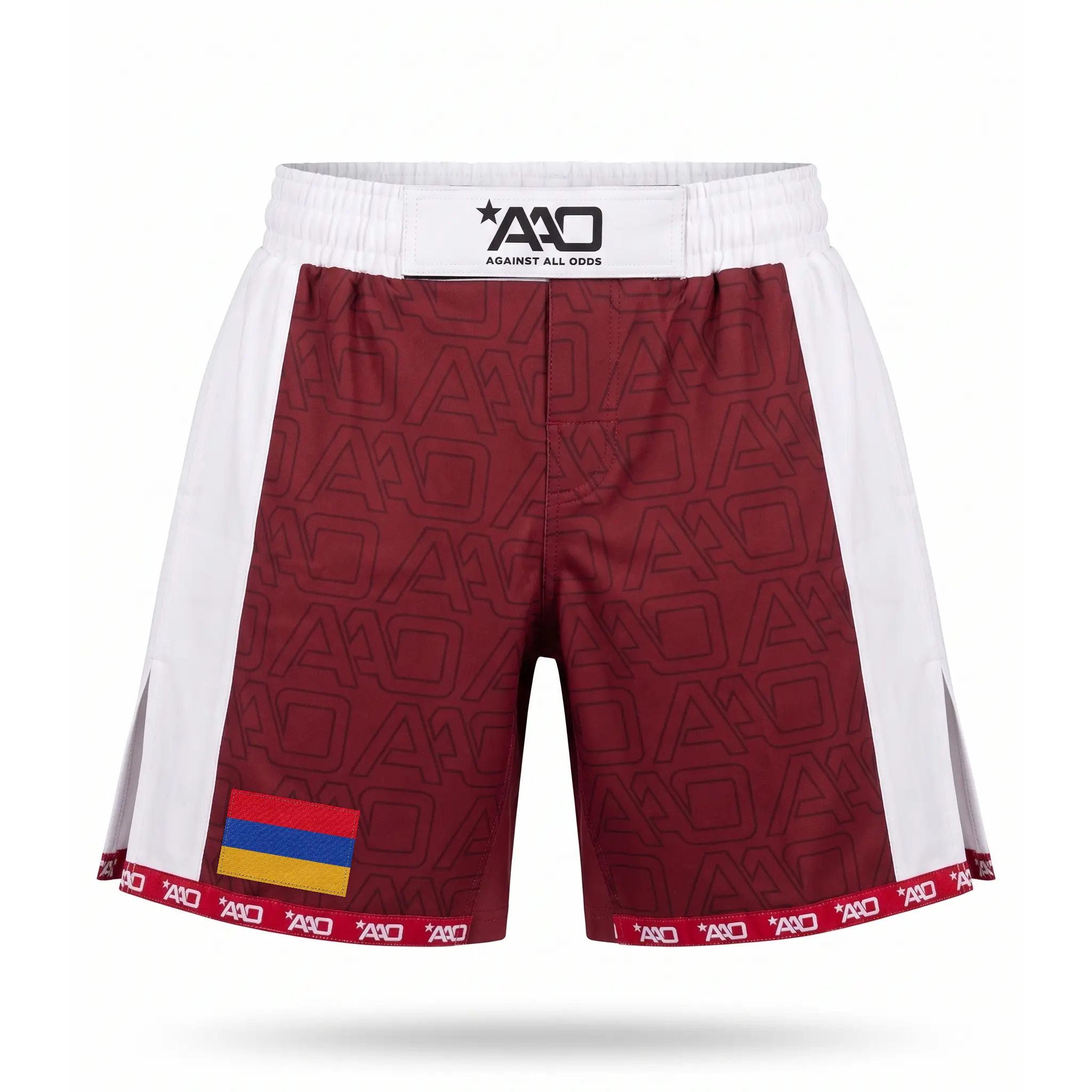 Armenien Elevate MMA Shorts Rot/Weiss Bild 1