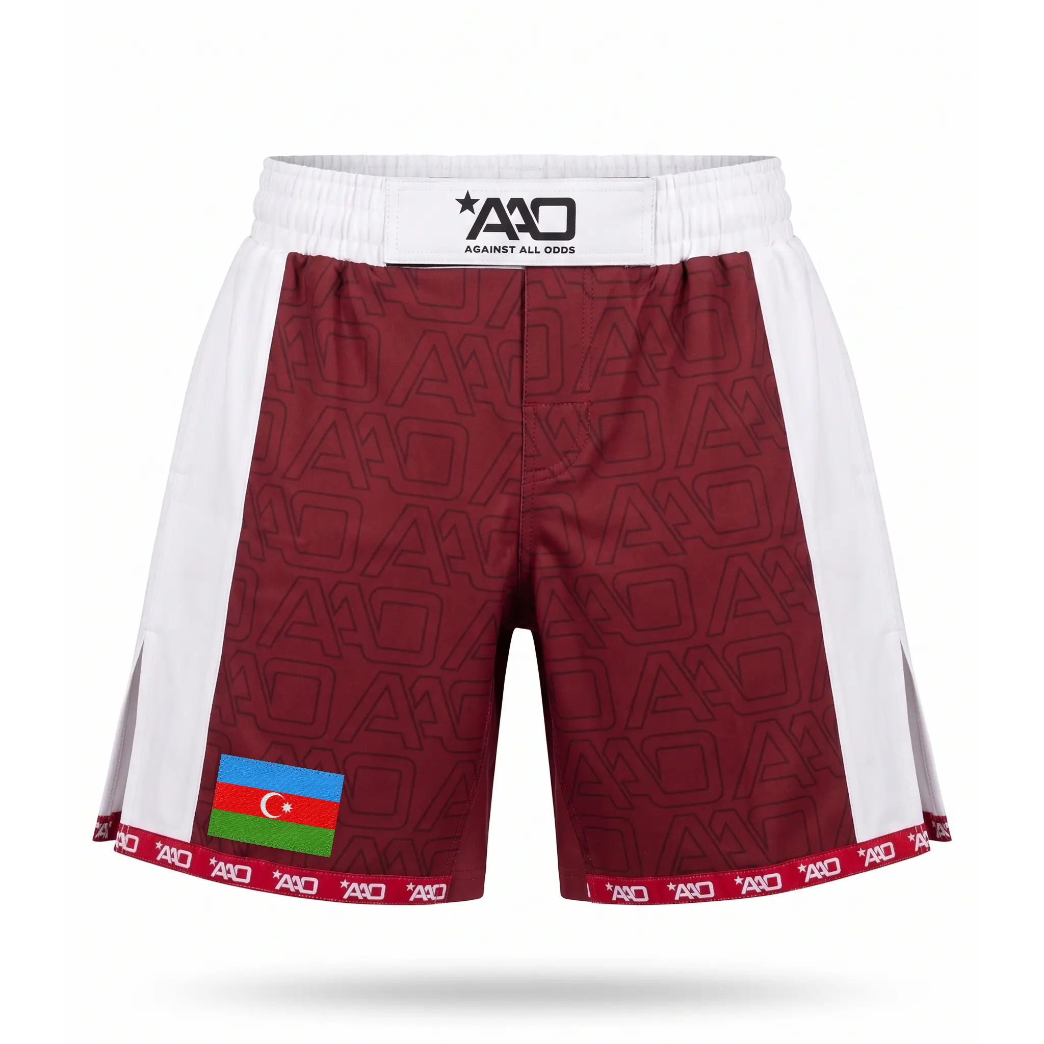 Aserbaidschan Elevate MMA Shorts Rot/Weiss Bild 1