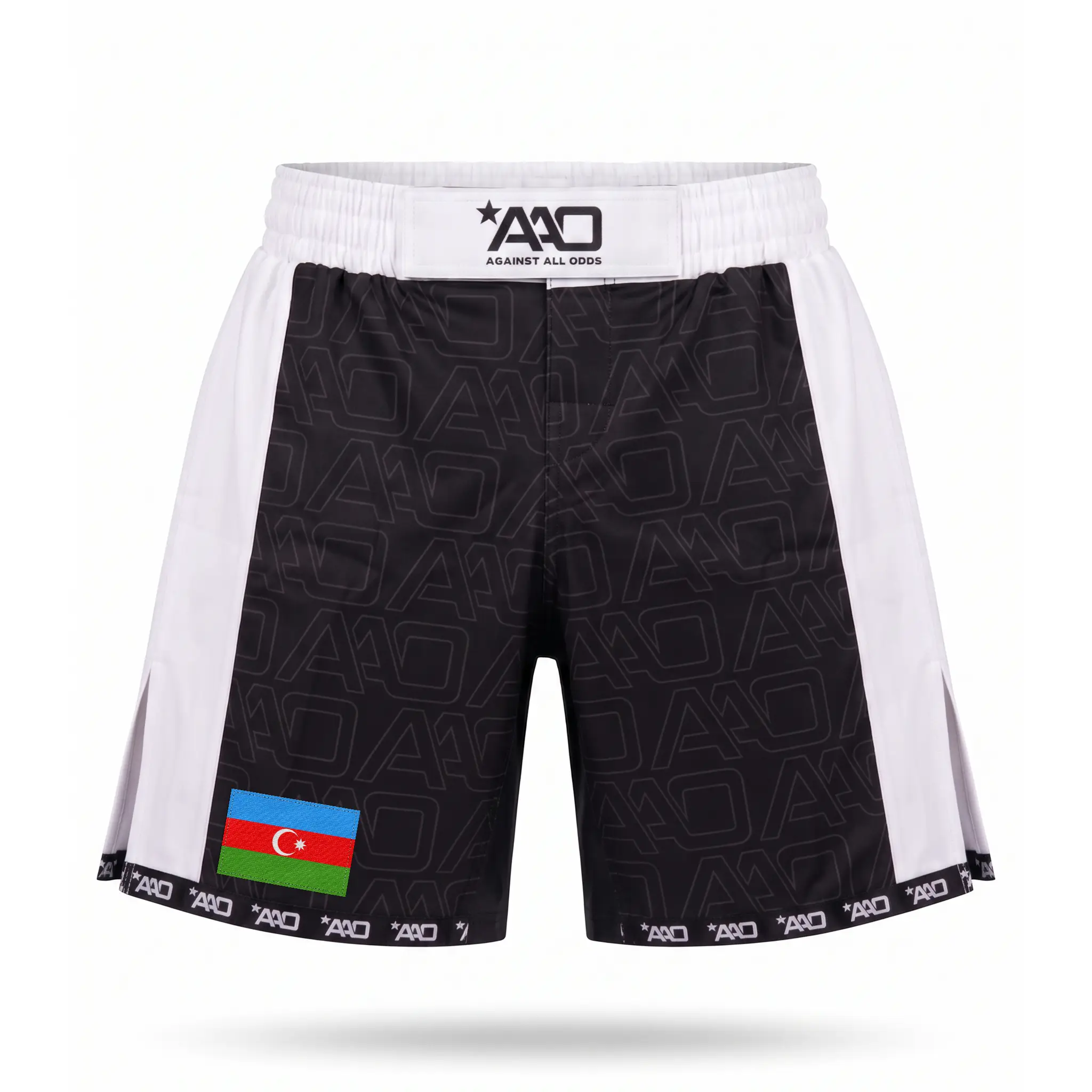 Aserbaidschan Elevate MMA Shorts Schwarz/Weiss Bild 1