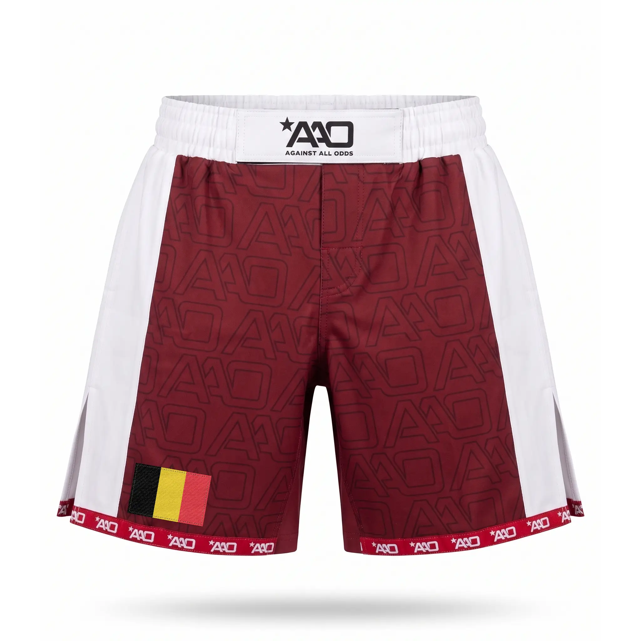 Belgien Elevate MMA Shorts Rot/Weiss Bild 1