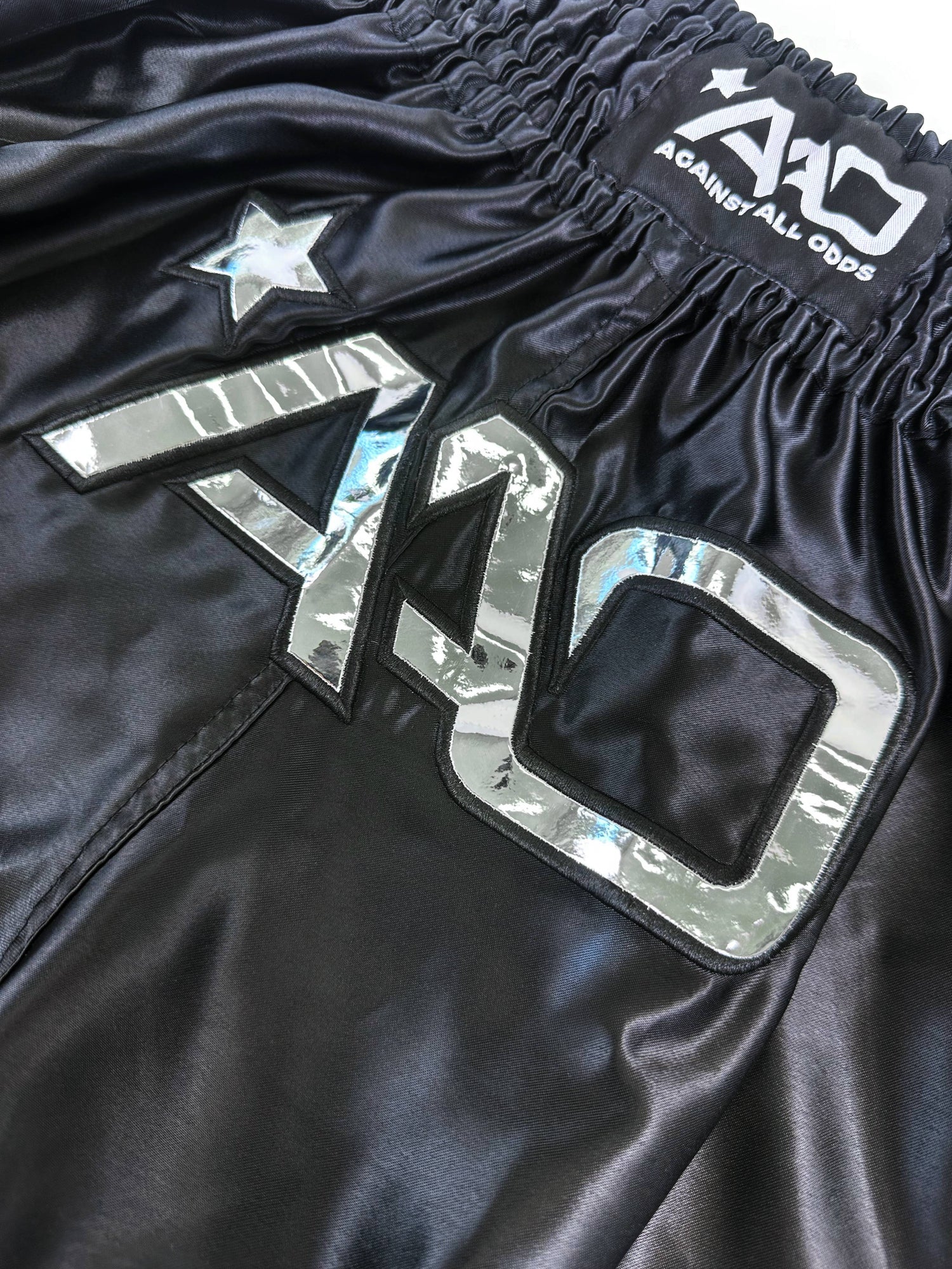 AAO Muay Thai Shorts Clean - Belgium Black