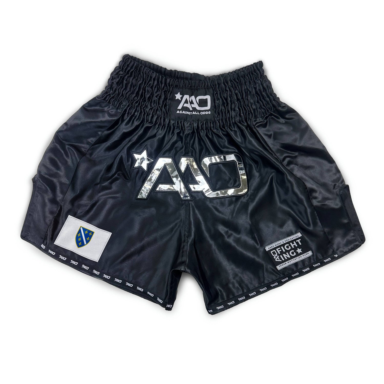 AAO Shorts Clean - Bosnia Ljiljan Black