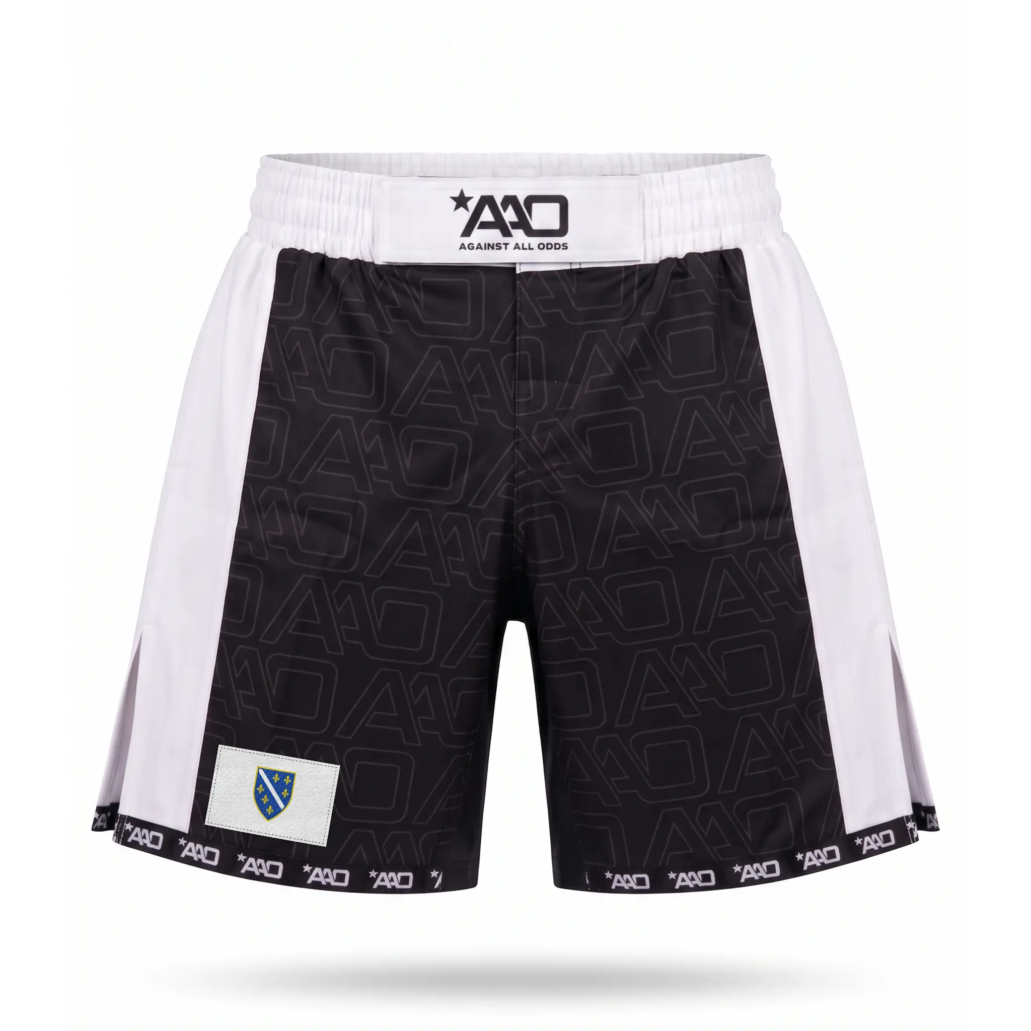 Bosnische Lilie Elevate MMA Shorts Schwarz/Weiss Bild 1