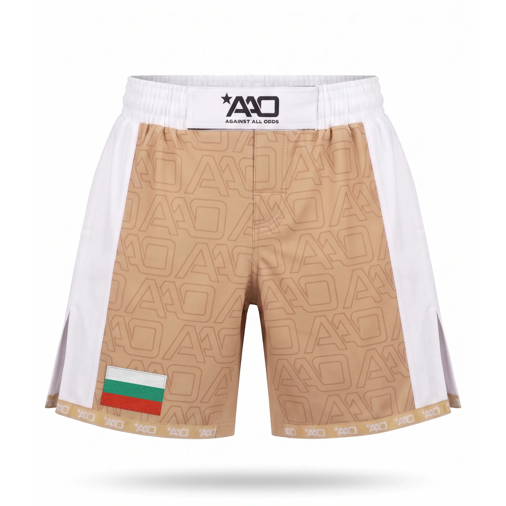 Bulgarien Elevate MMA Shorts Beige/Weiss Bild 1