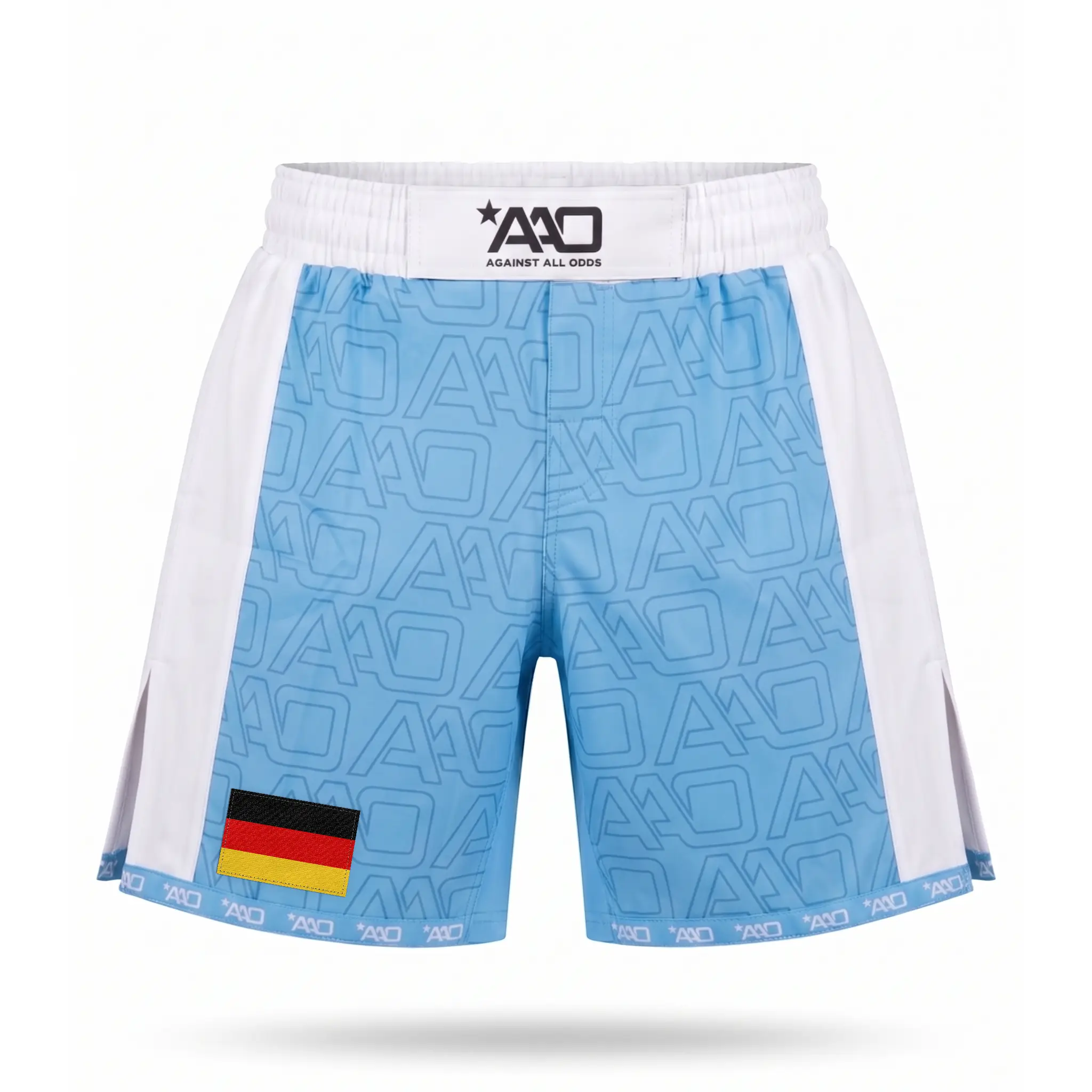 Deutschland Elevate MMA Shorts Babyblau/Weiss Bild 1