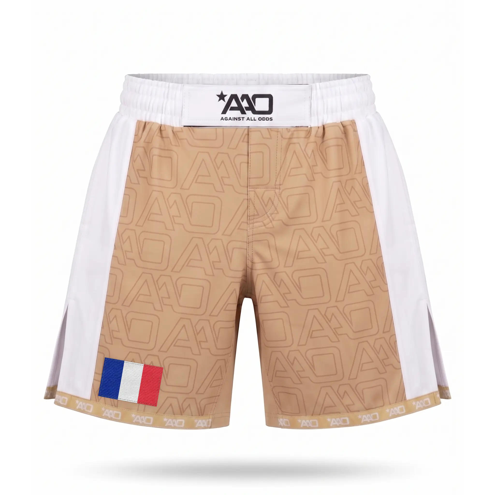 Frankreich Elevate MMA Shorts Beige/Weiss Bild 1