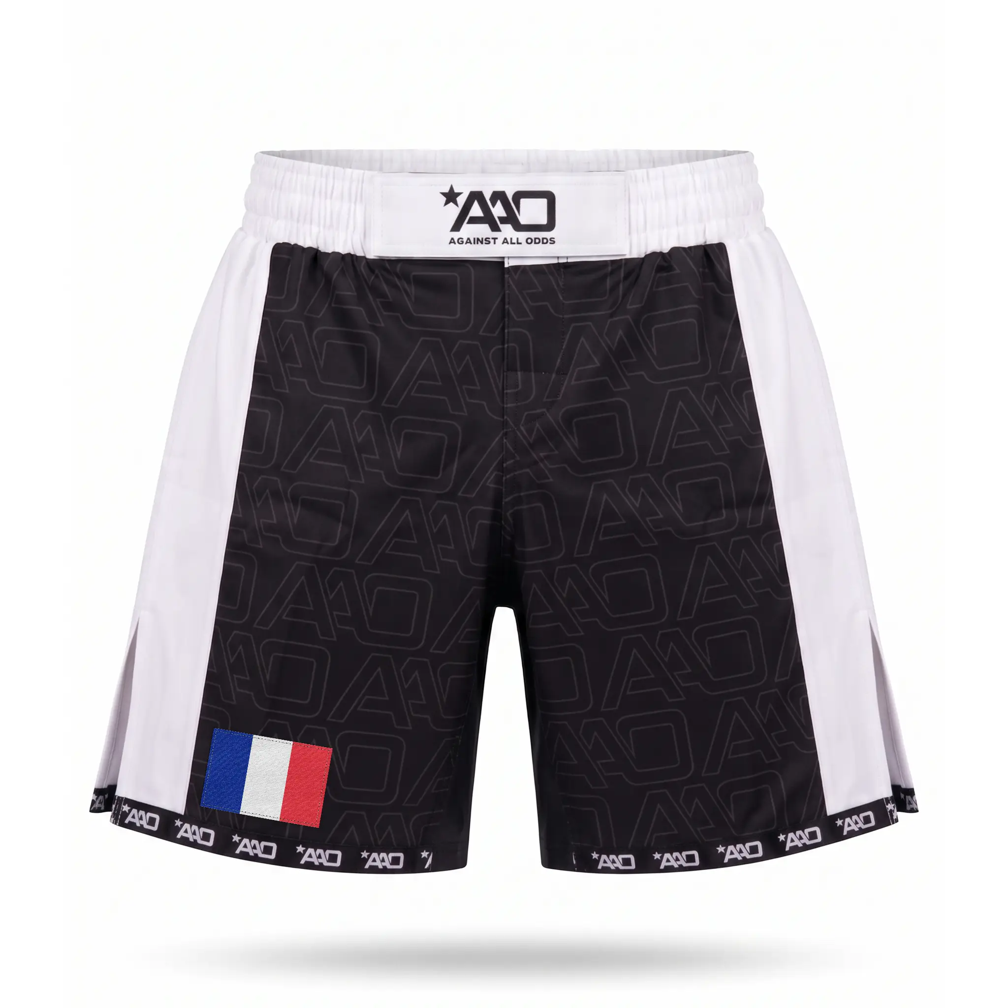 Frankreich Elevate MMA Shorts Schwarz/Weiss Bild 1