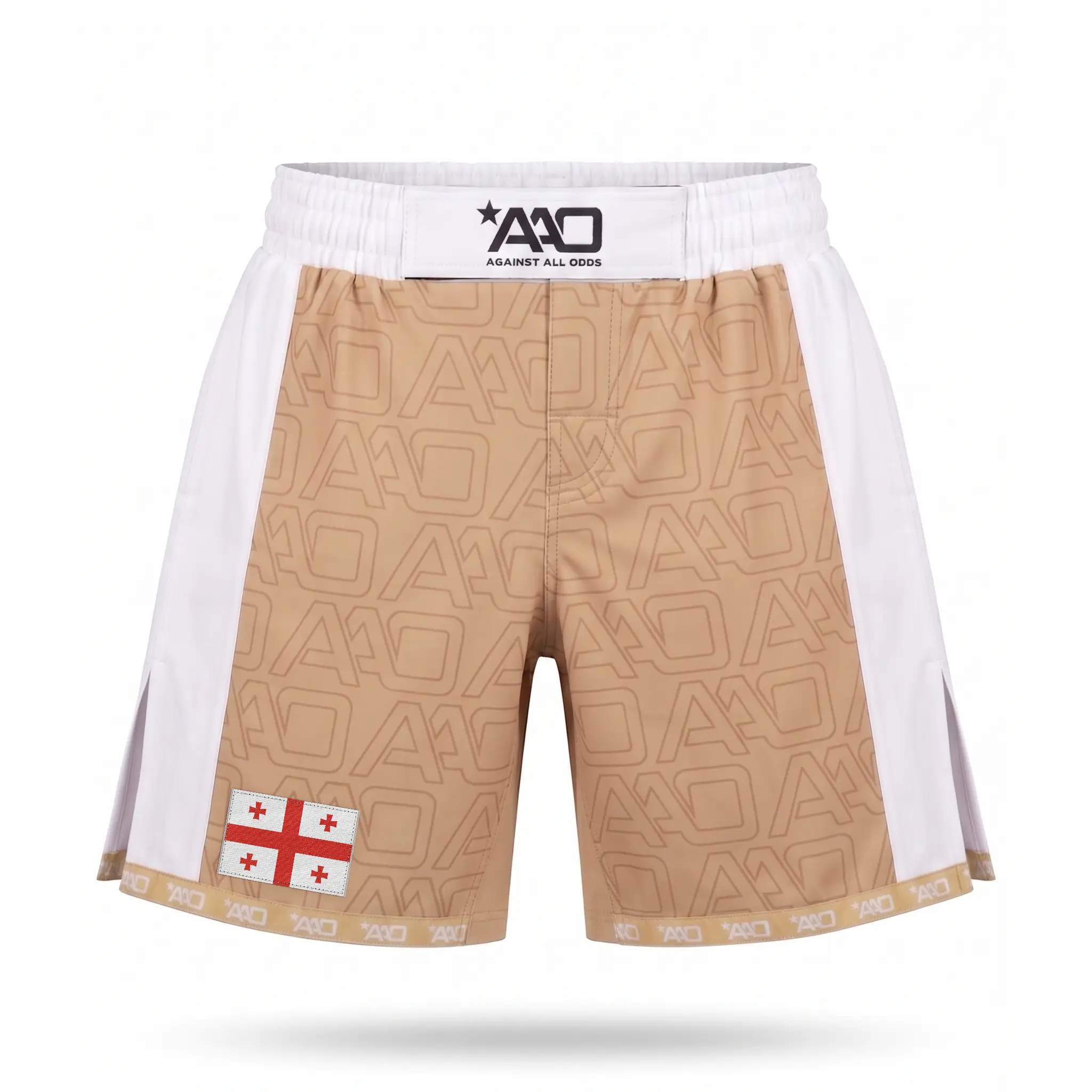 Georgien Elevate MMA Shorts Beige/Weiss Bild 1