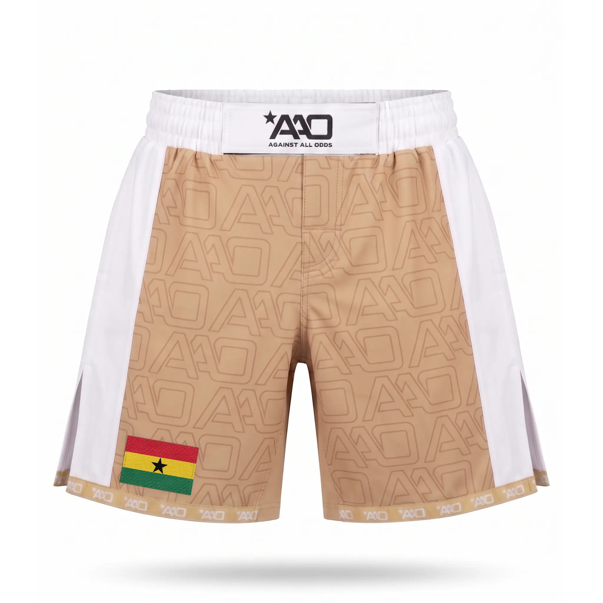 Ghana Elevate MMA Shorts Beige/Weiss Bild 1