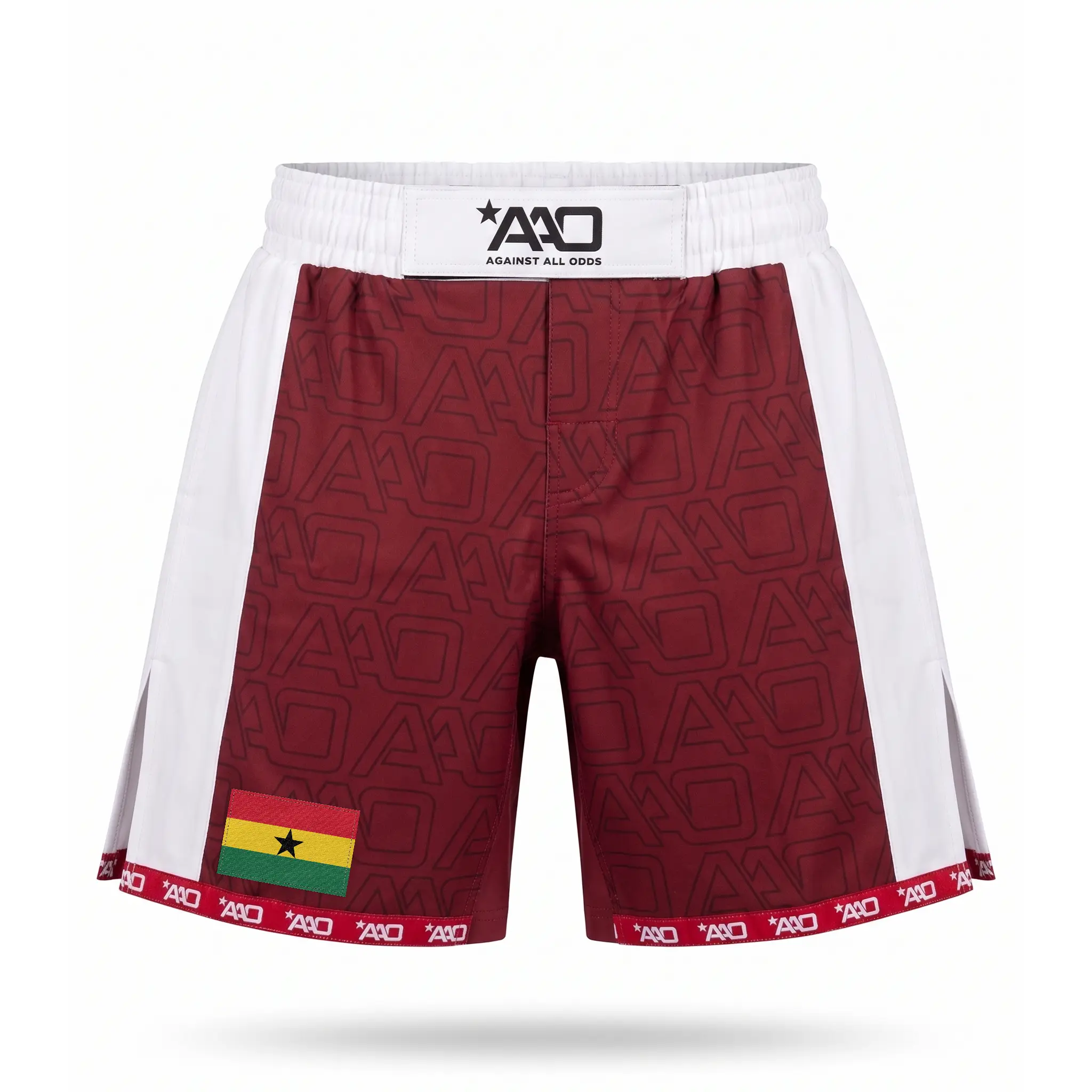 Ghana Elevate MMA Shorts Rot/Weiss Bild 1