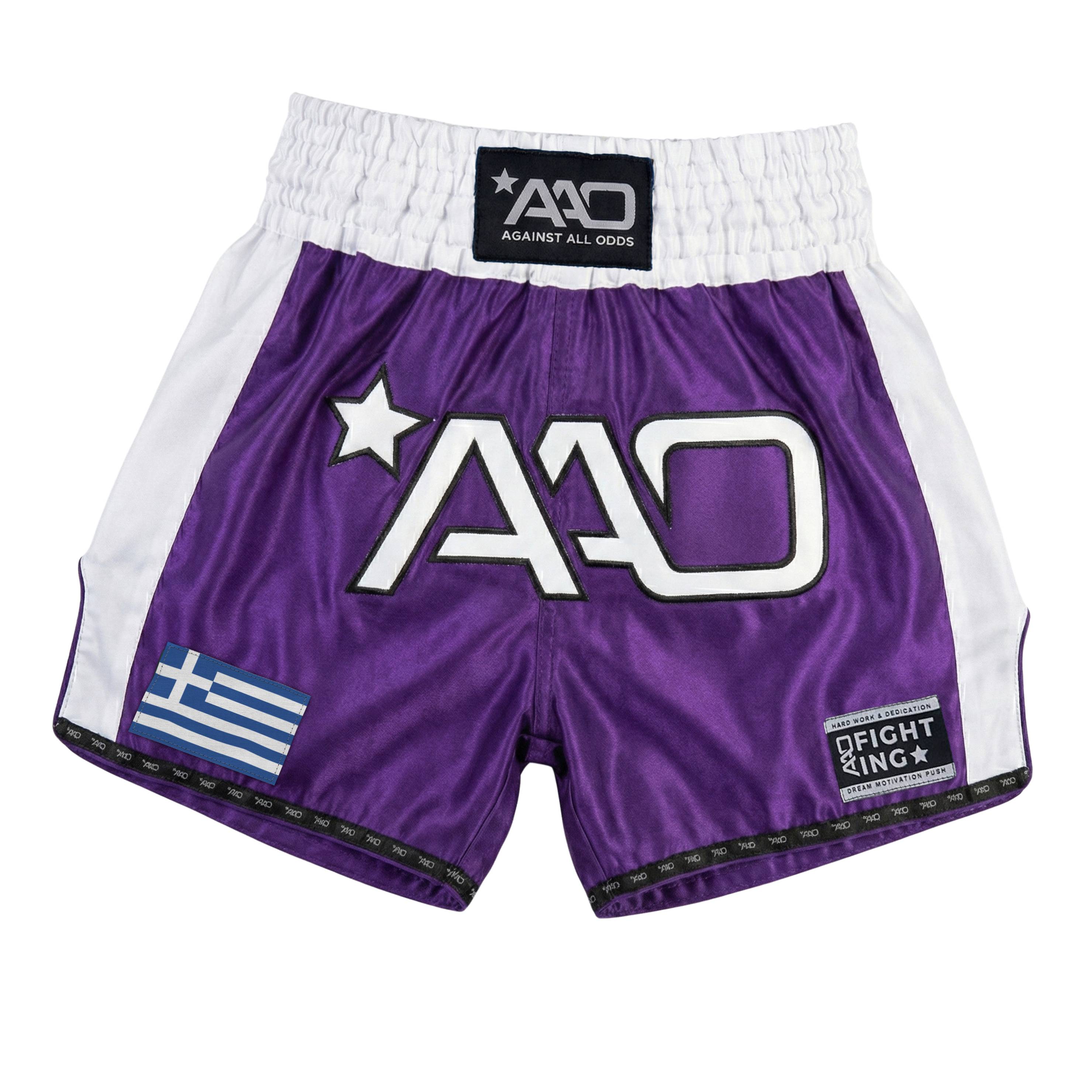 AAO Muay Thai Shorts "Legacy"  - Griechenland - Aao-Fighting