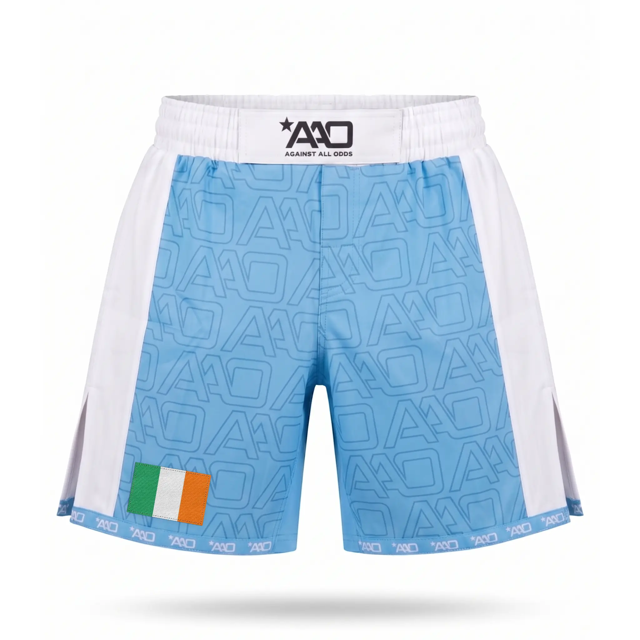 Irland Elevate MMA Shorts Babyblau/Weiss Bild 1