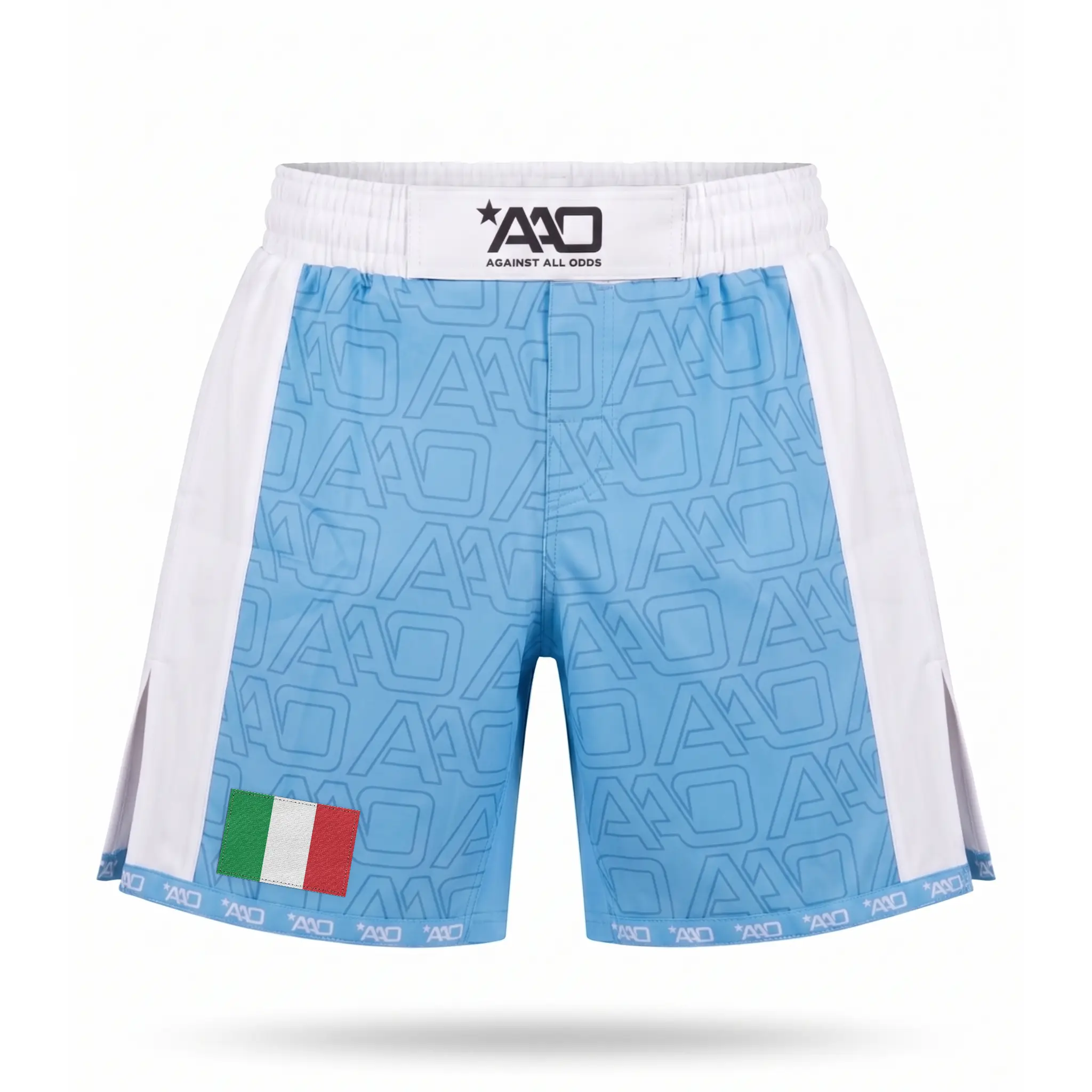 Italien Elevate MMA Shorts Babyblau/Weiss Bild 1