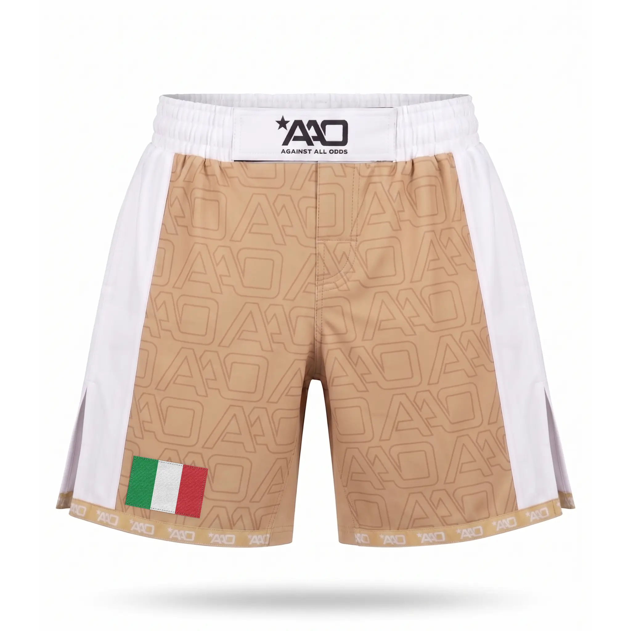 Italien Elevate MMA Shorts Beige/Weiss Bild 1