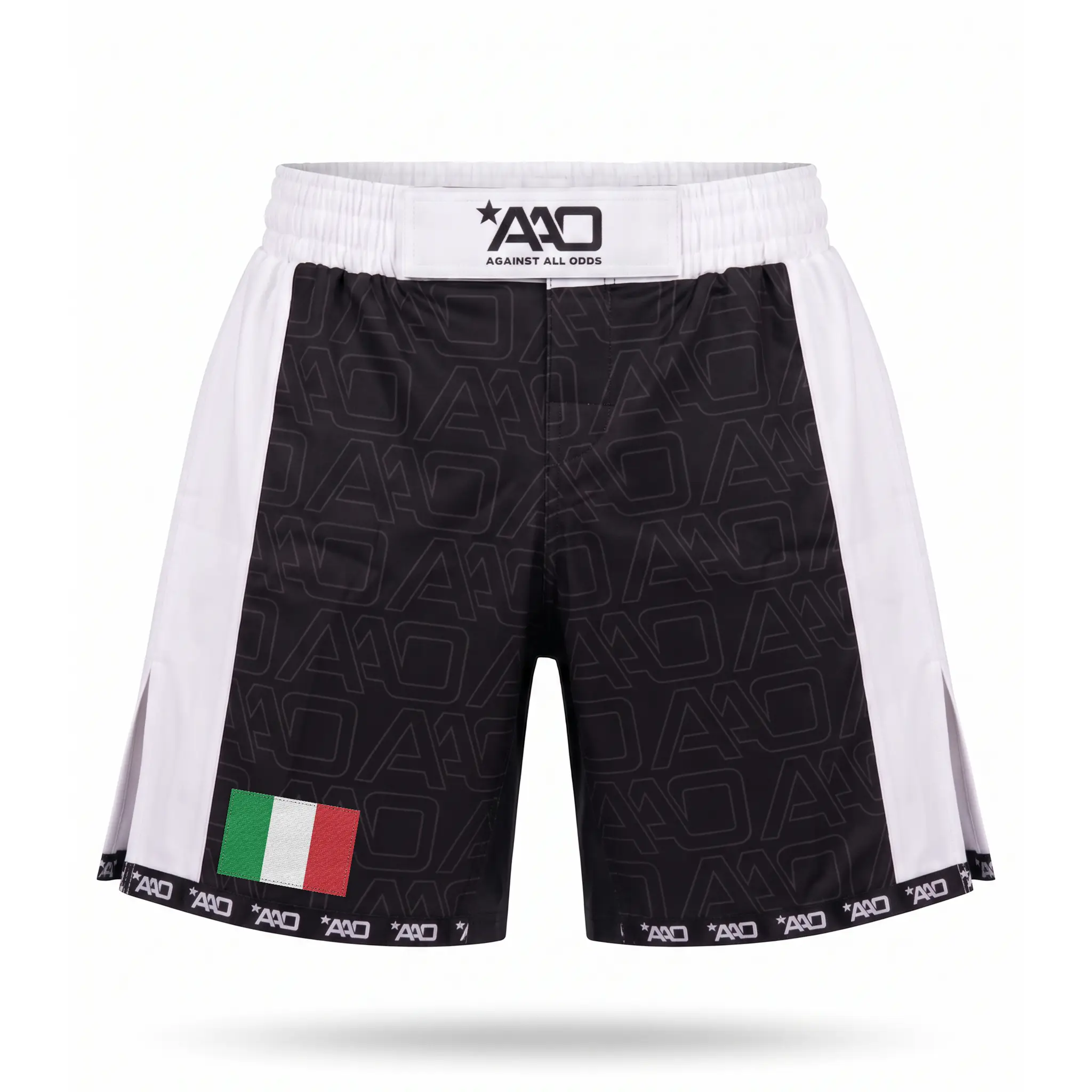 Italien Elevate MMA Shorts Schwarz/Weiss Bild 1