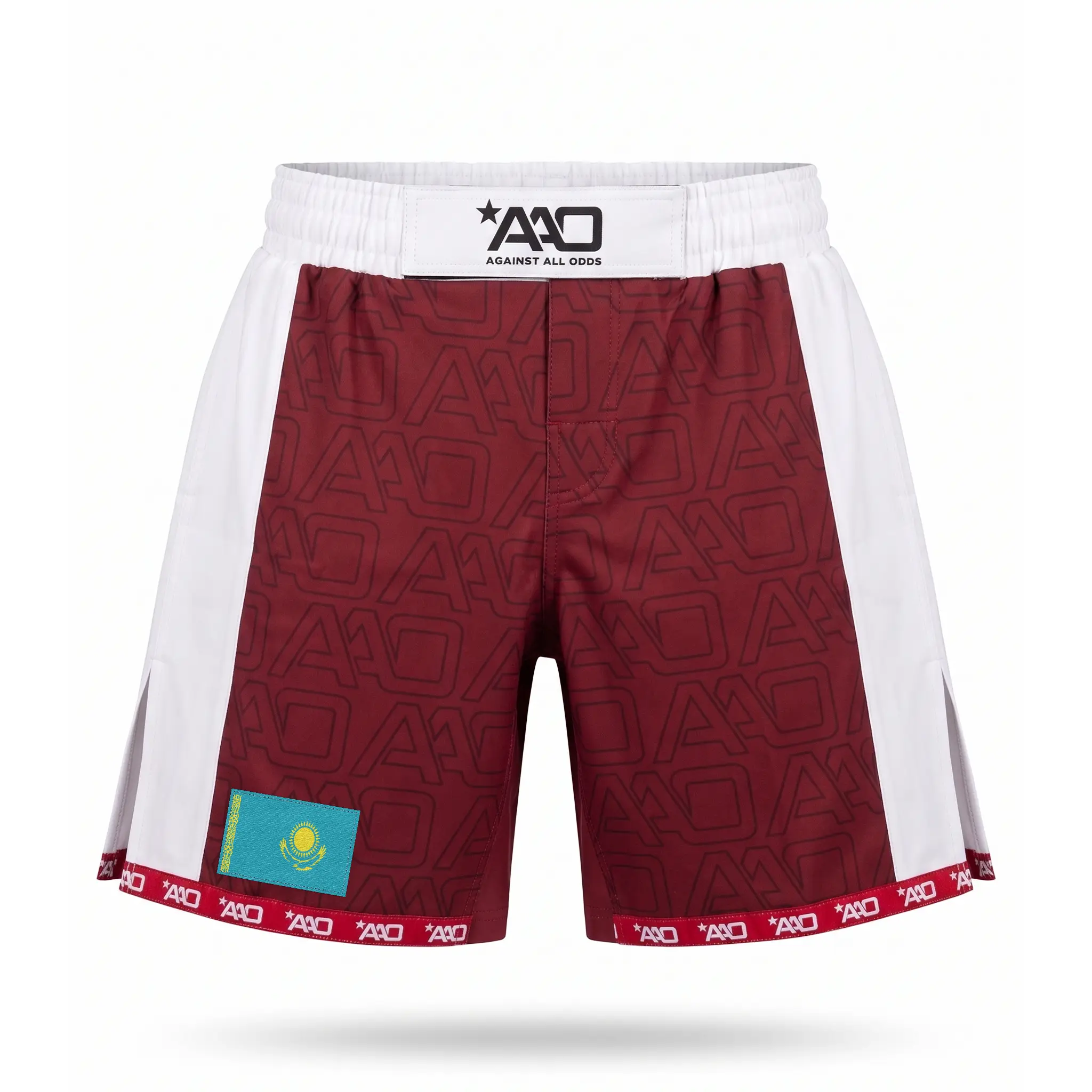 Kasachstan Elevate MMA Shorts Rot/Weiss Bild 1