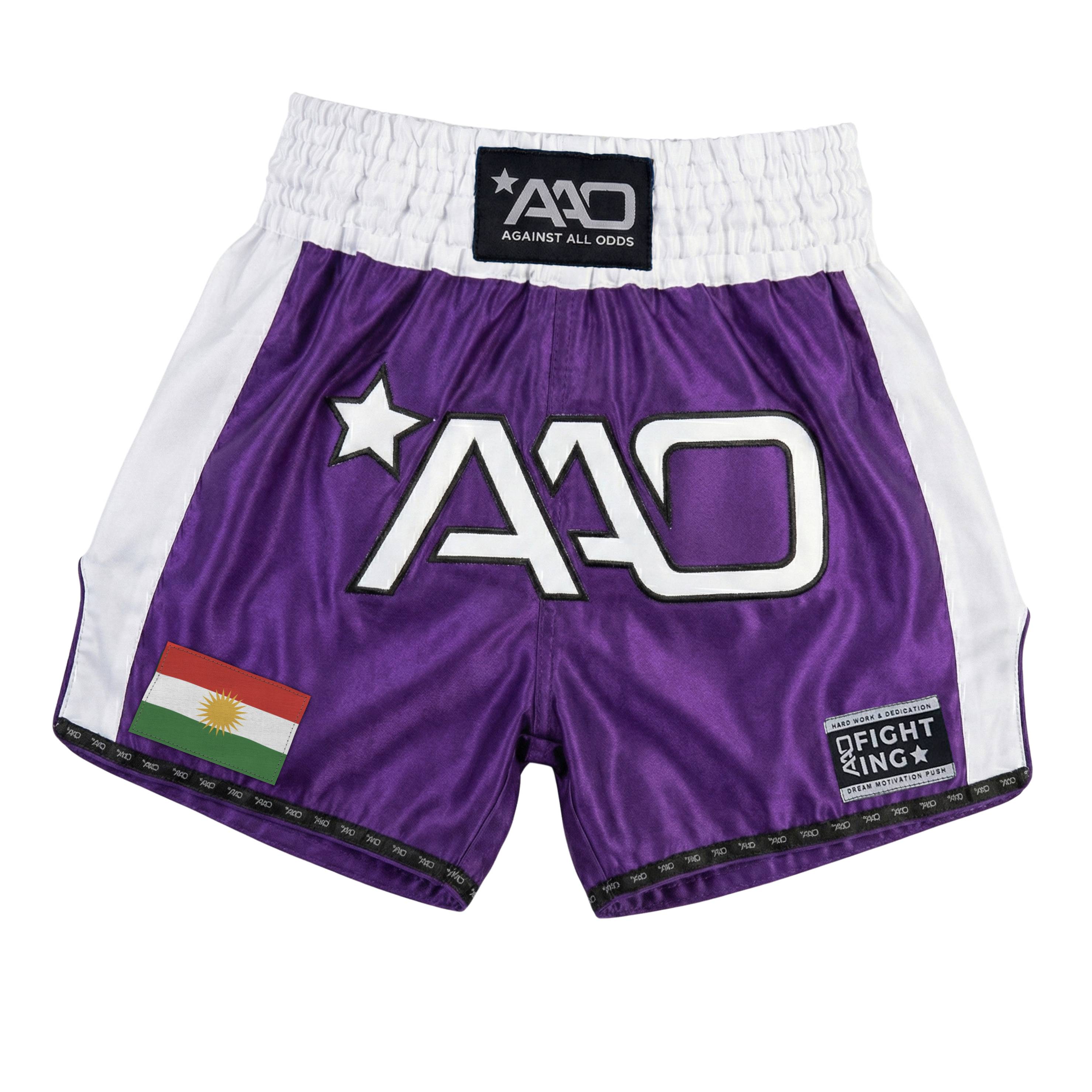AAO Muay Thai Shorts "Legacy" - Kurdistan - Aao-Fighting