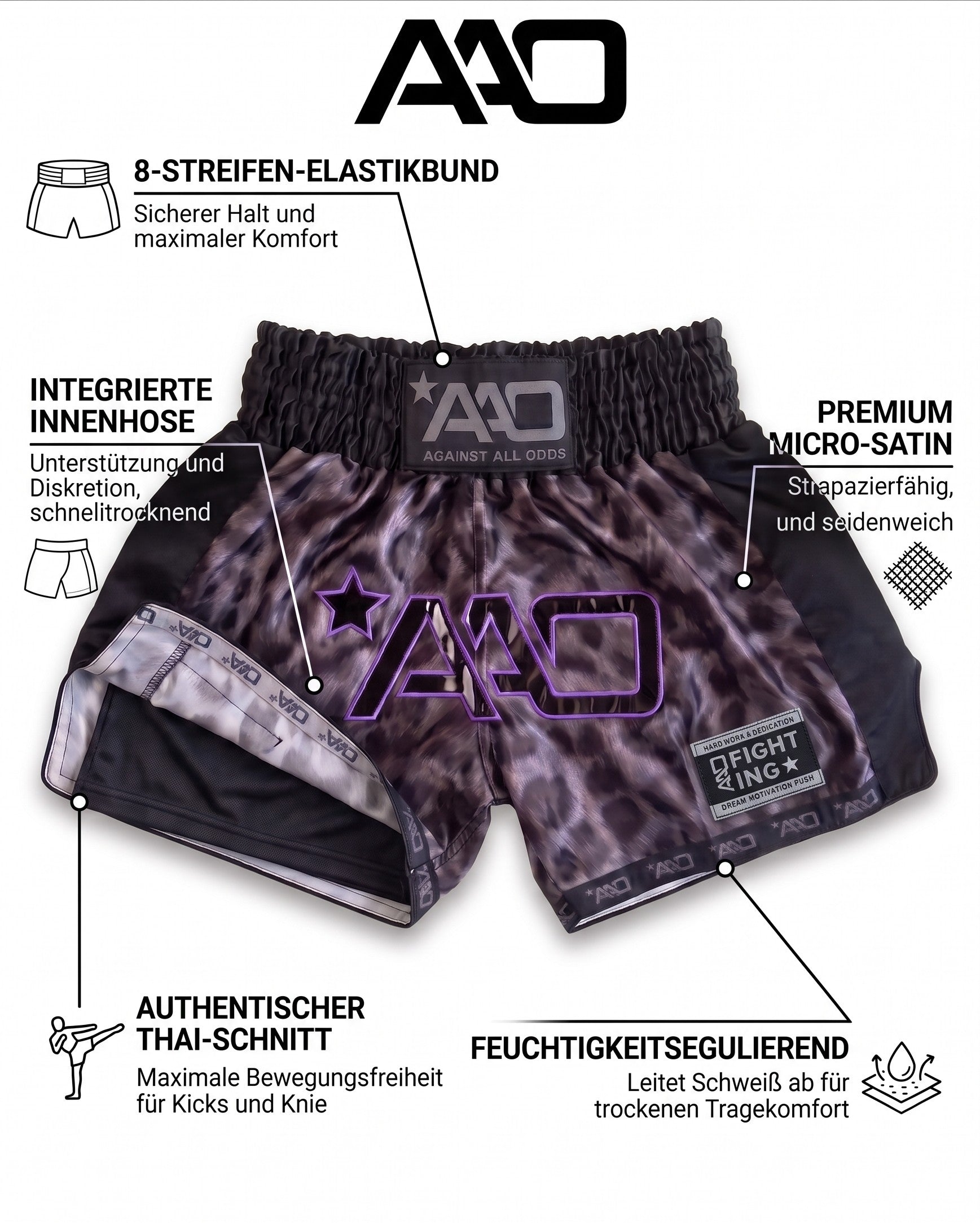 TechLayer Muay Thai Shorts - AAO