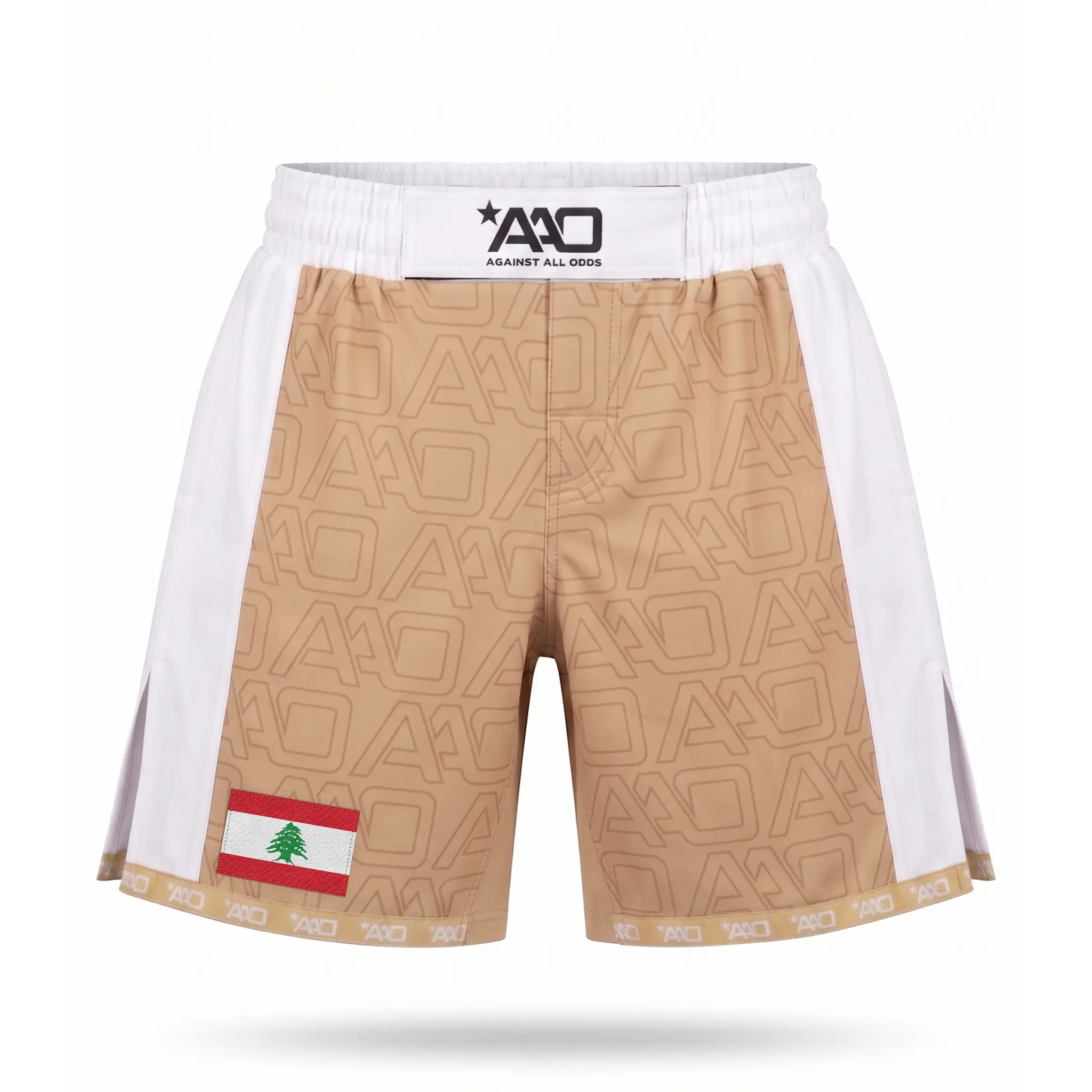 Libanon Elevate MMA Shorts Beige/Weiss Bild 1