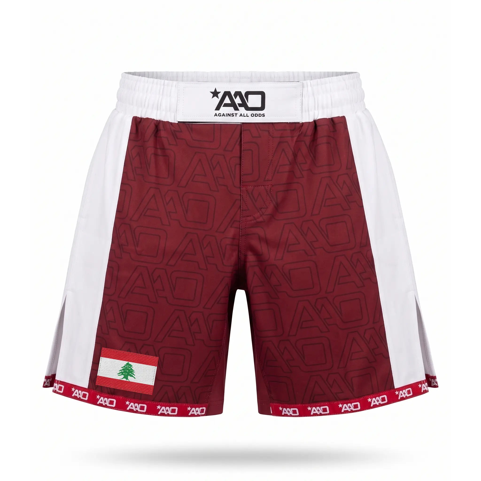 Libanon Elevate MMA Shorts Rot/Weiss Bild 1