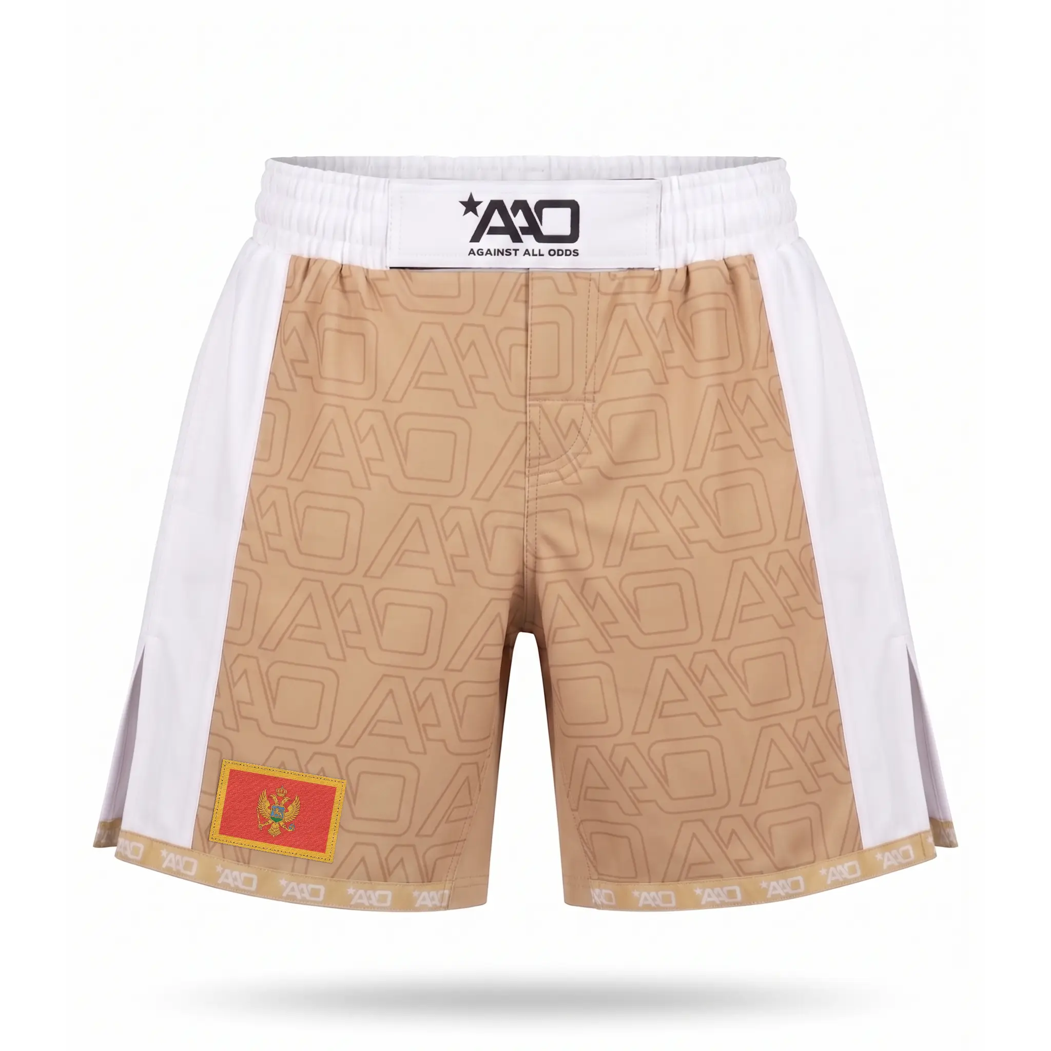 Montenegro Elevate MMA Shorts Beige/Weiss Bild 1