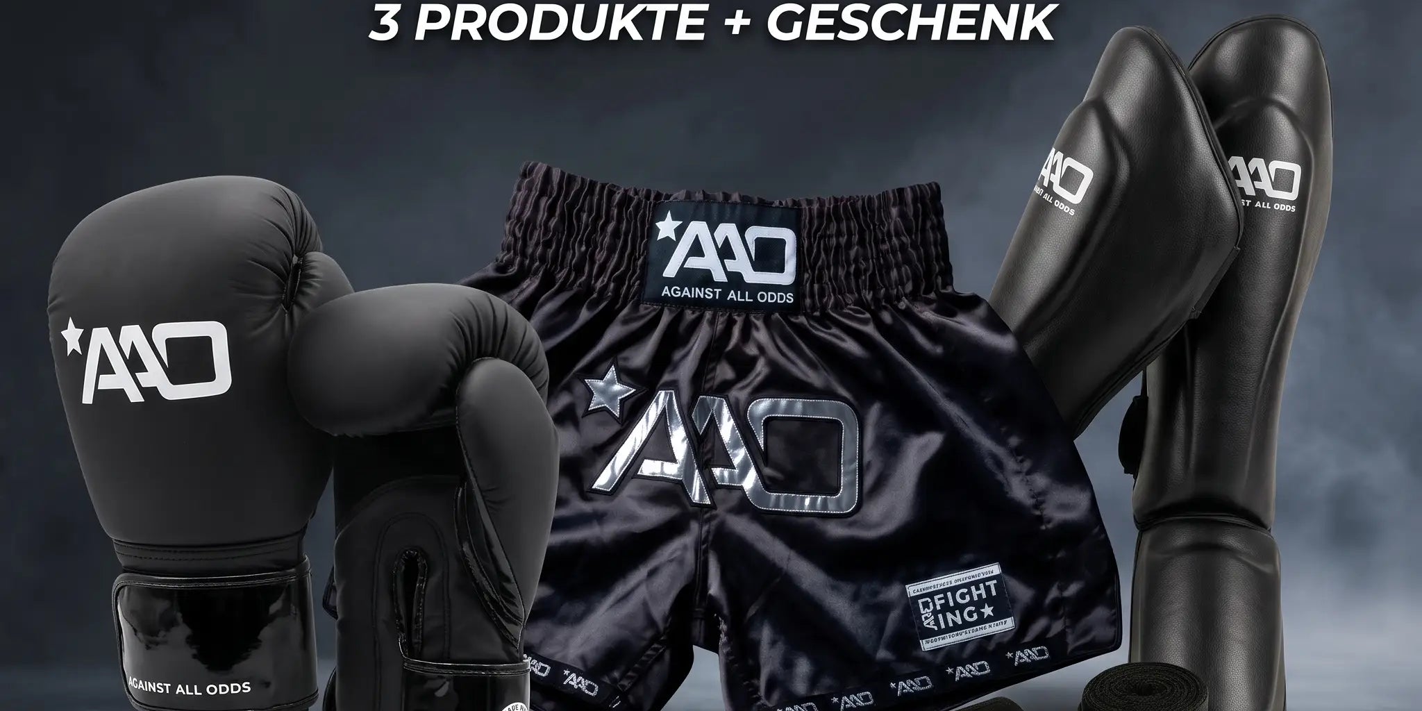 Muay Thai Starter Set (Boxhandschuhe + Shorts + Shinguards)