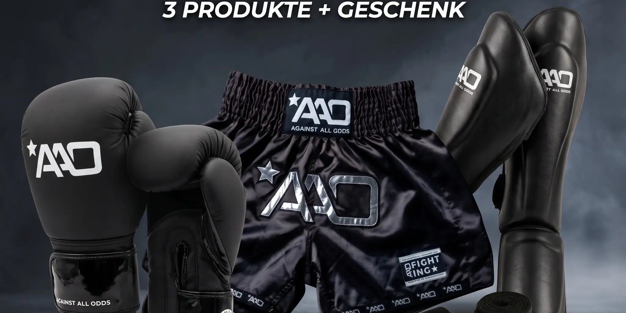 Muay Thai Starter Set (Boxhandschuhe + Shorts + Shinguards)