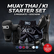 Muay Thai Starter Set (Boxhandschuhe + Shorts + Shinguards)