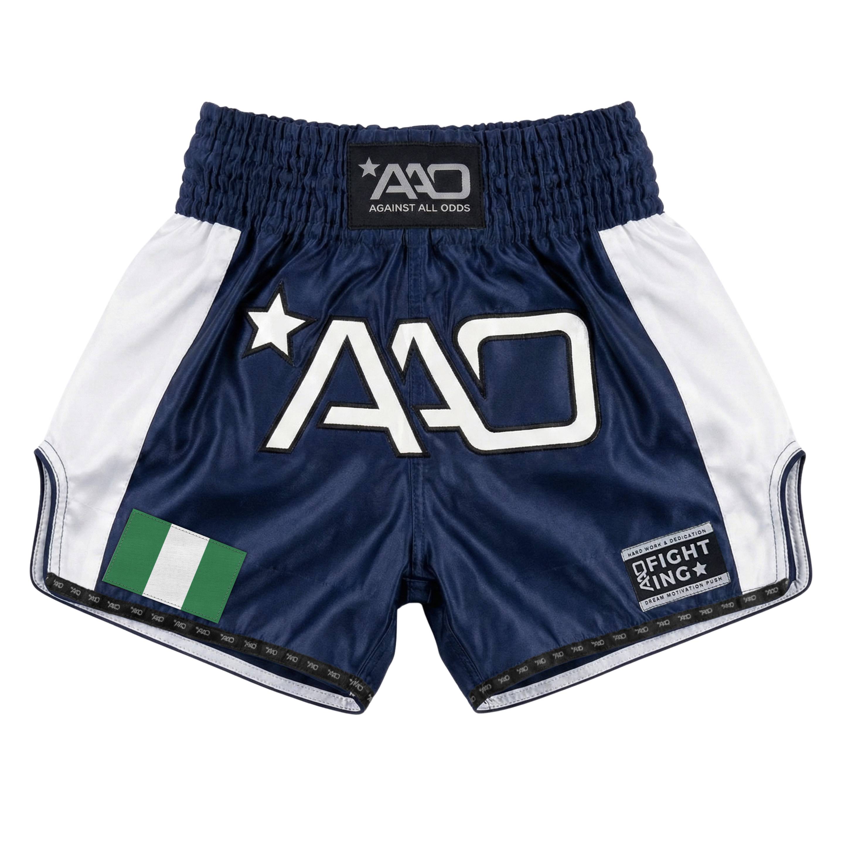 AAO Muay Thai Shorts "Legacy" - Nigeria - Aao-Fighting
