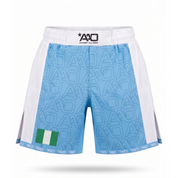 Nigeria Elevate MMA Shorts Babyblau/Weiss Bild 1