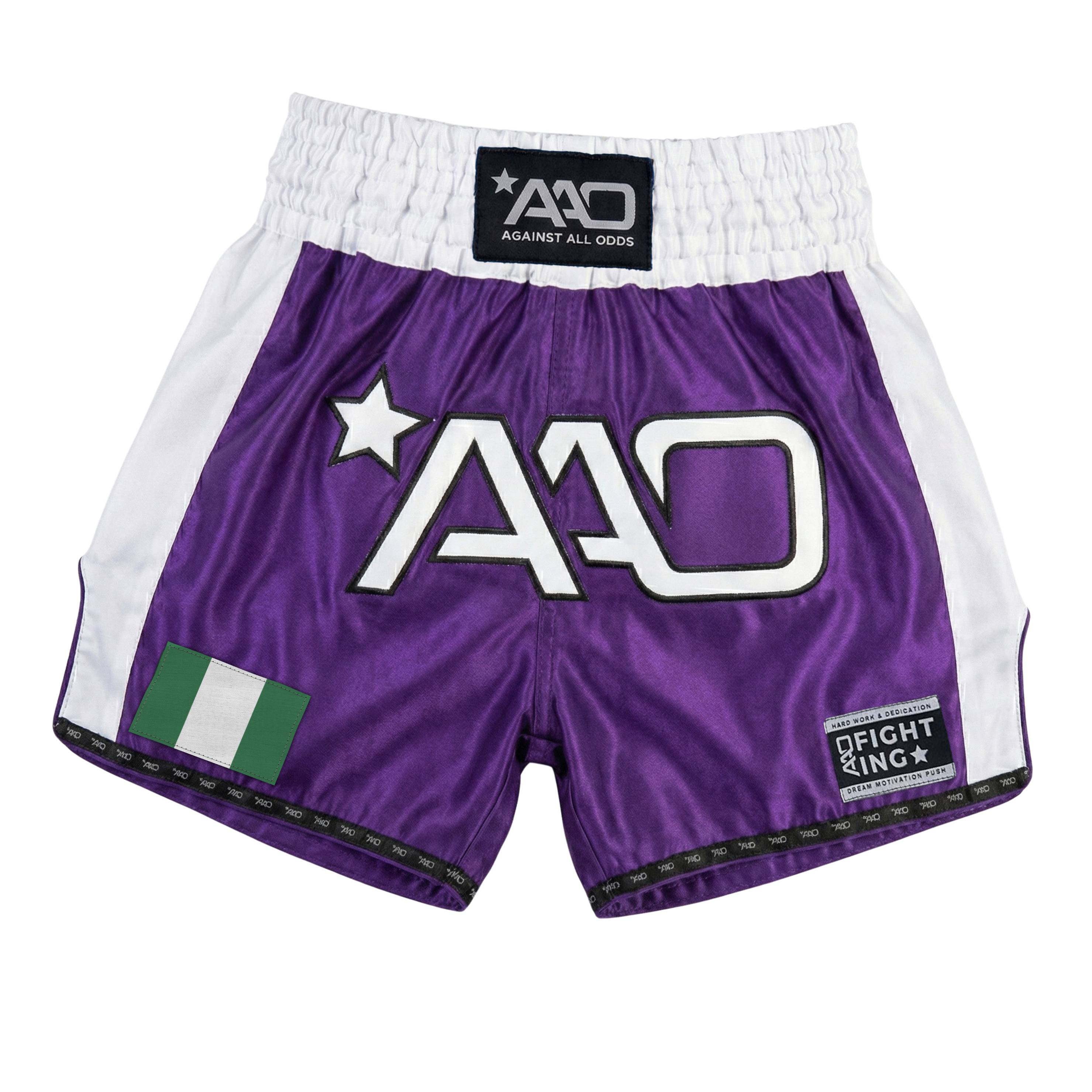 AAO Muay Thai Shorts "Legacy" - Nigeria - Aao-Fighting