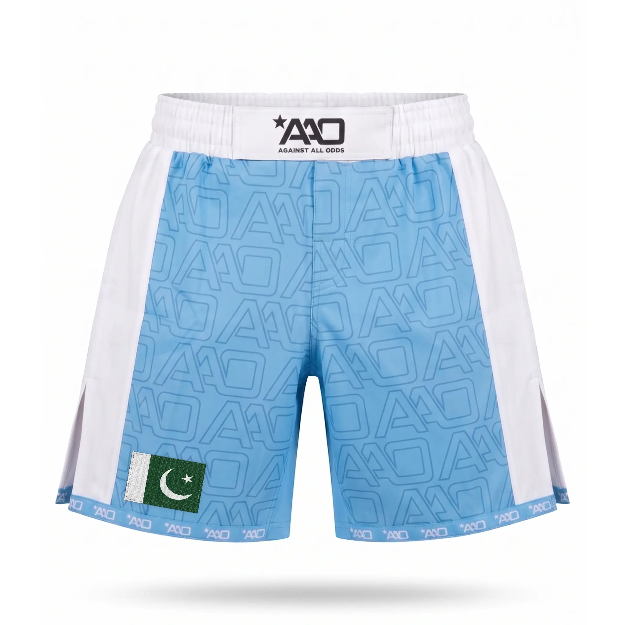 Pakistan Elevate MMA Shorts Babyblau/Weiss Bild 1