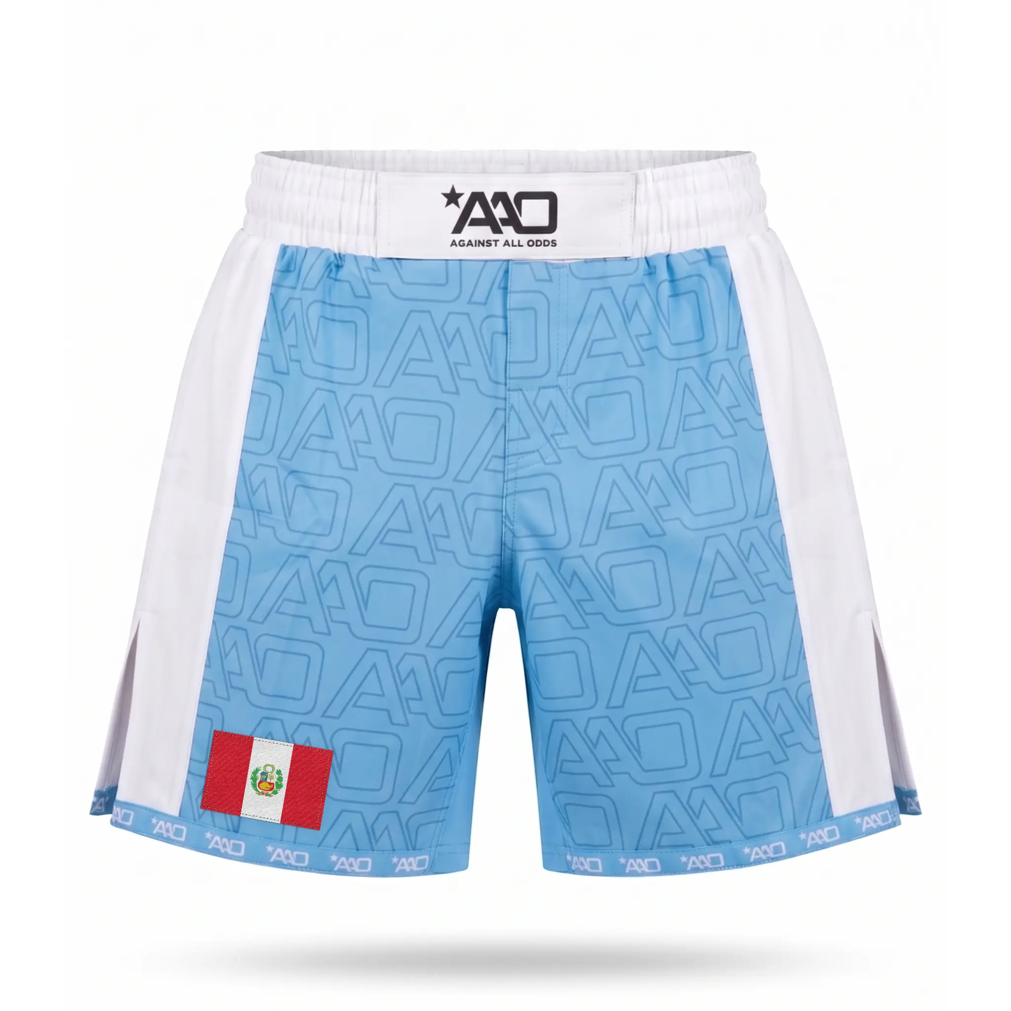 Peru Elevate MMA Shorts Babyblau/Weiss Bild 1