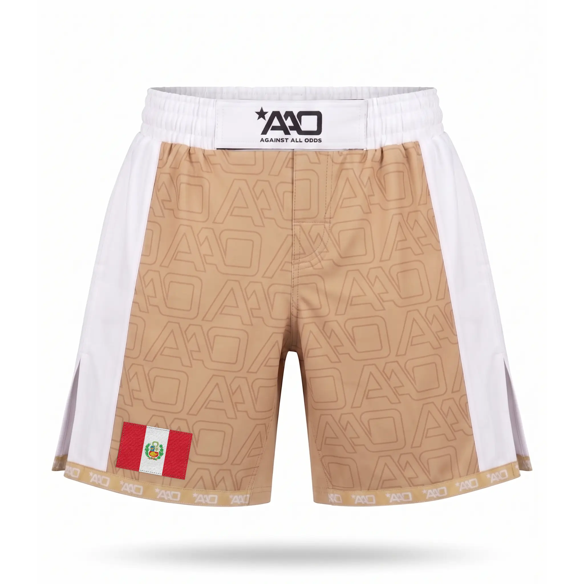 Peru Elevate MMA Shorts Beige/Weiss Bild 1