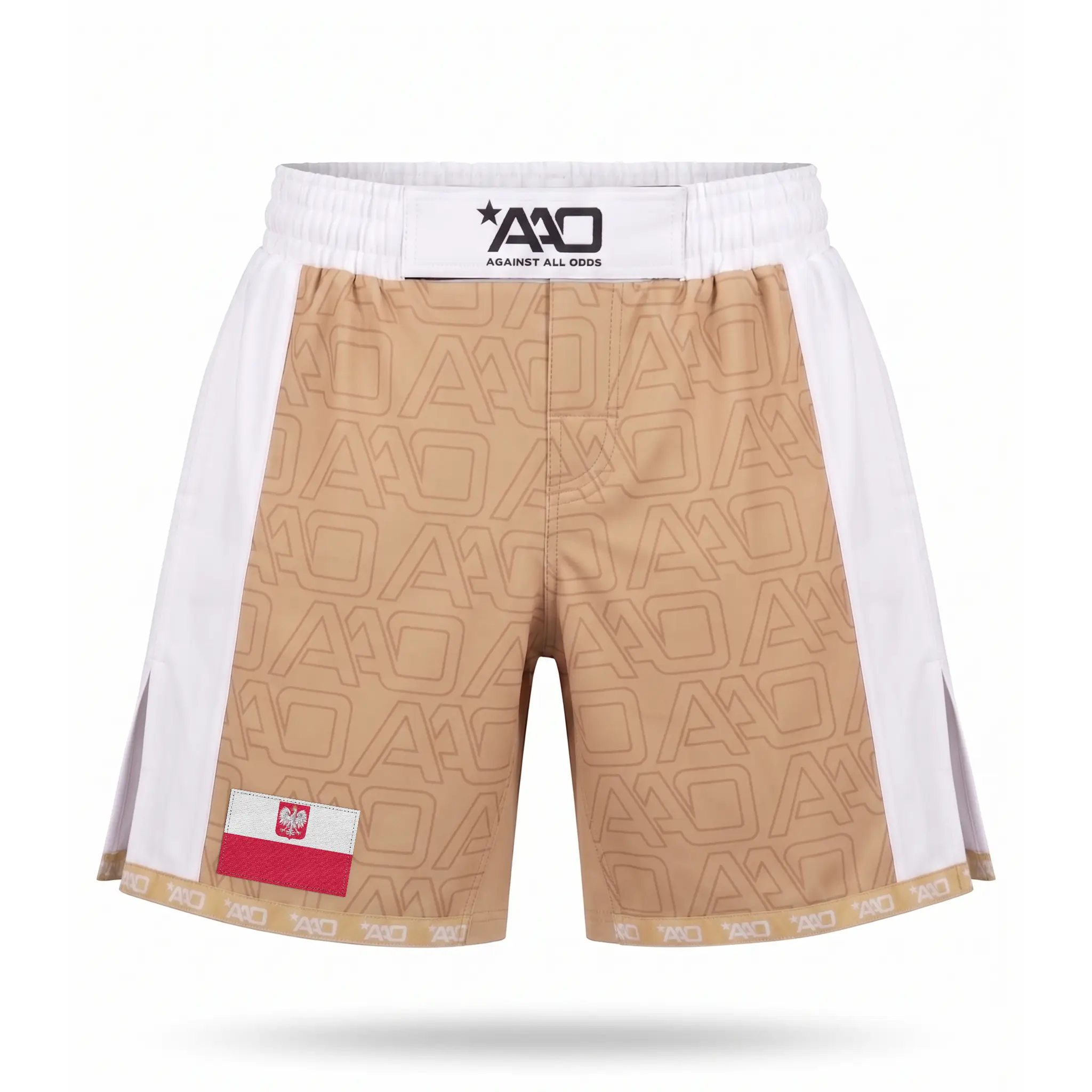 Polen Elevate MMA Shorts Beige/Weiss Bild 1