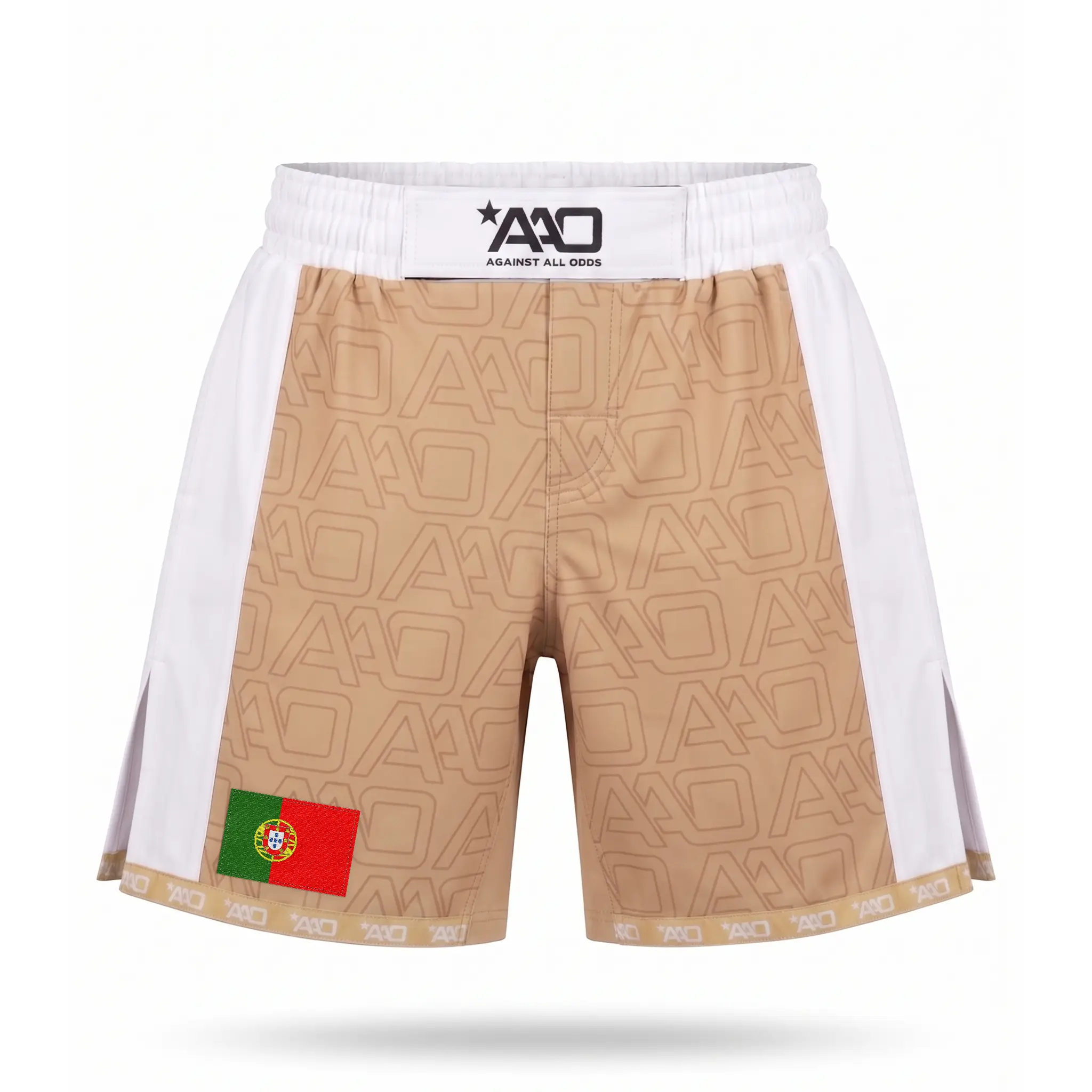 Portugal Elevate MMA Shorts Beige/Weiss Bild 1