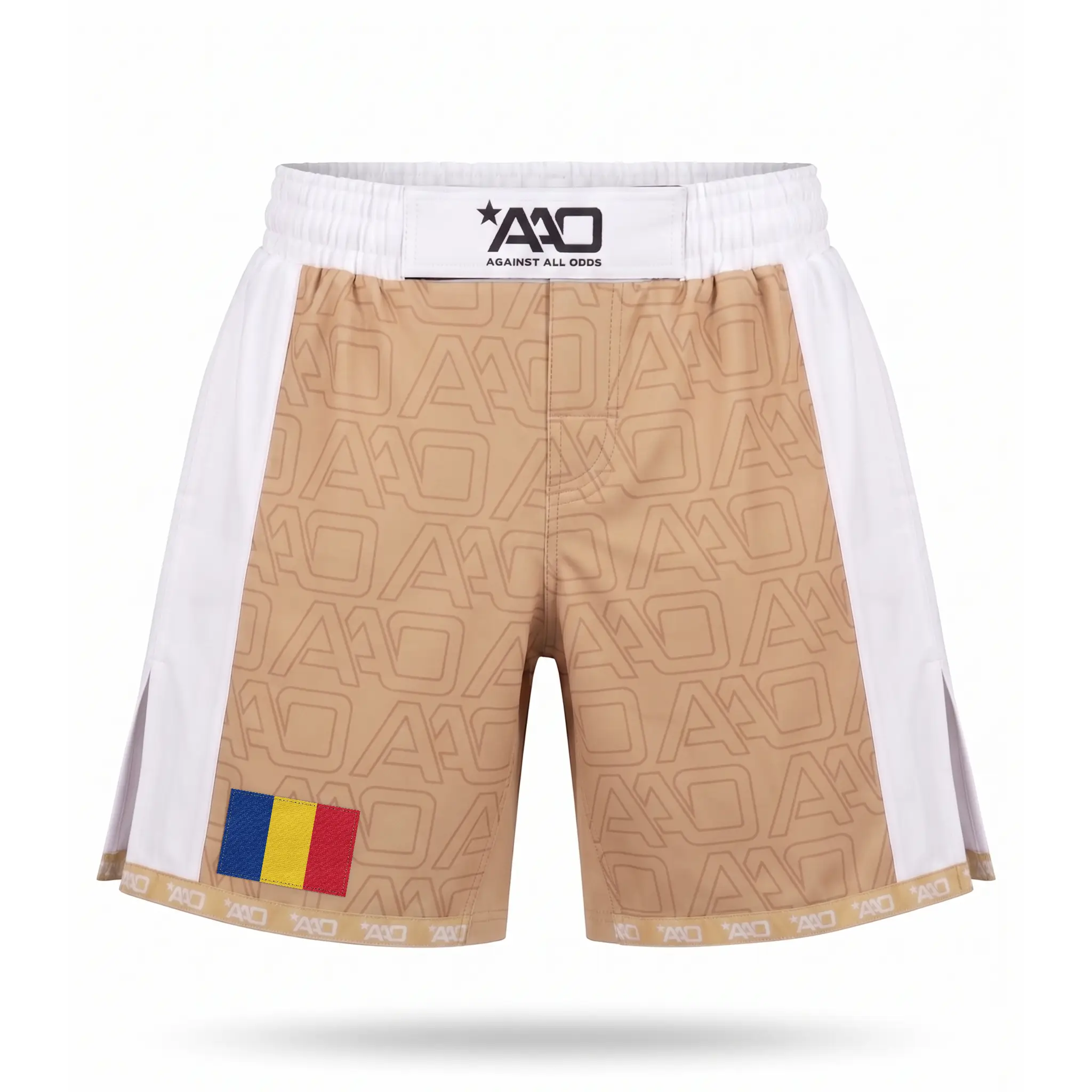 Rumänien Elevate MMA Shorts Beige/Weiss Bild 1