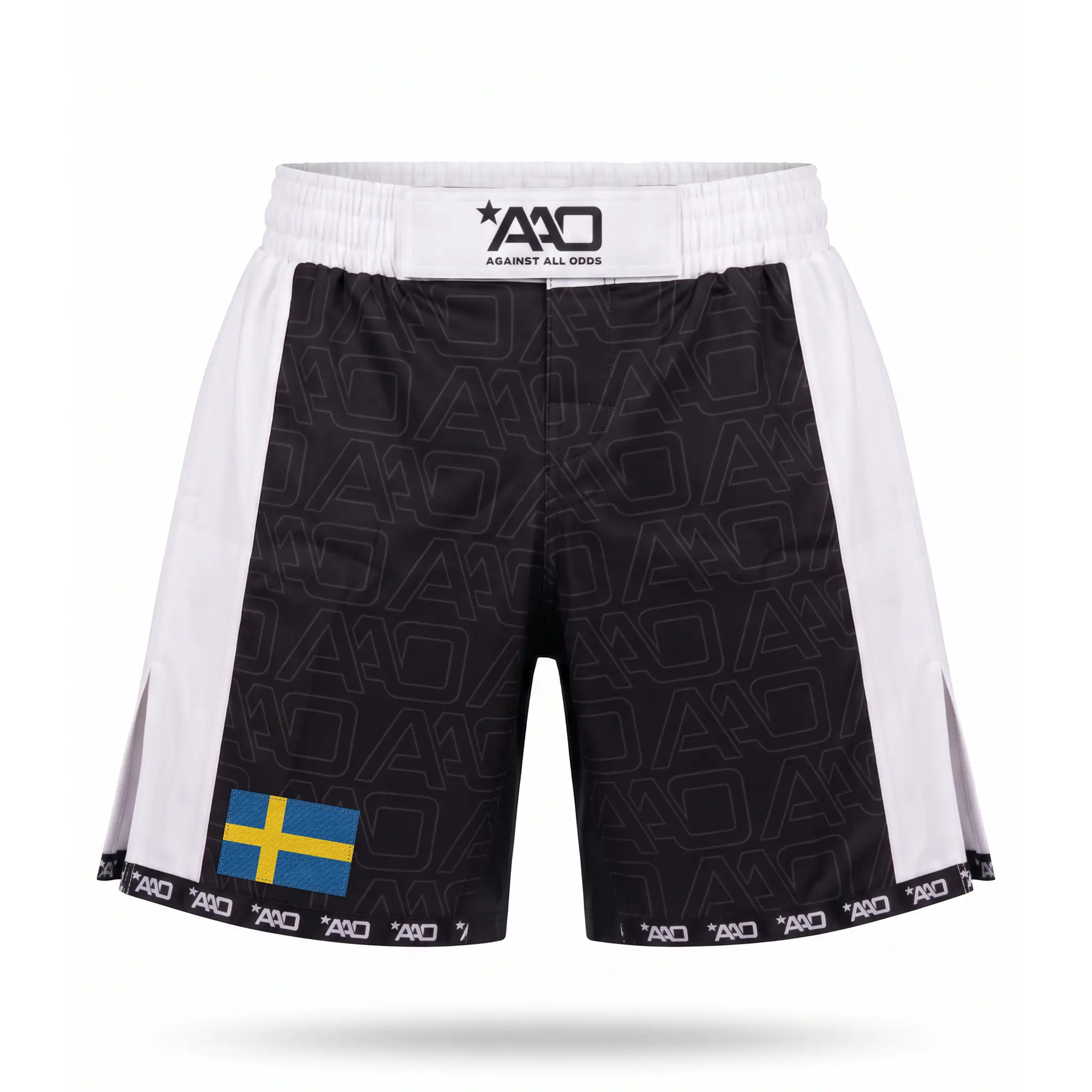 Schweden Elevate MMA Shorts Schwarz/Weiss Bild 1