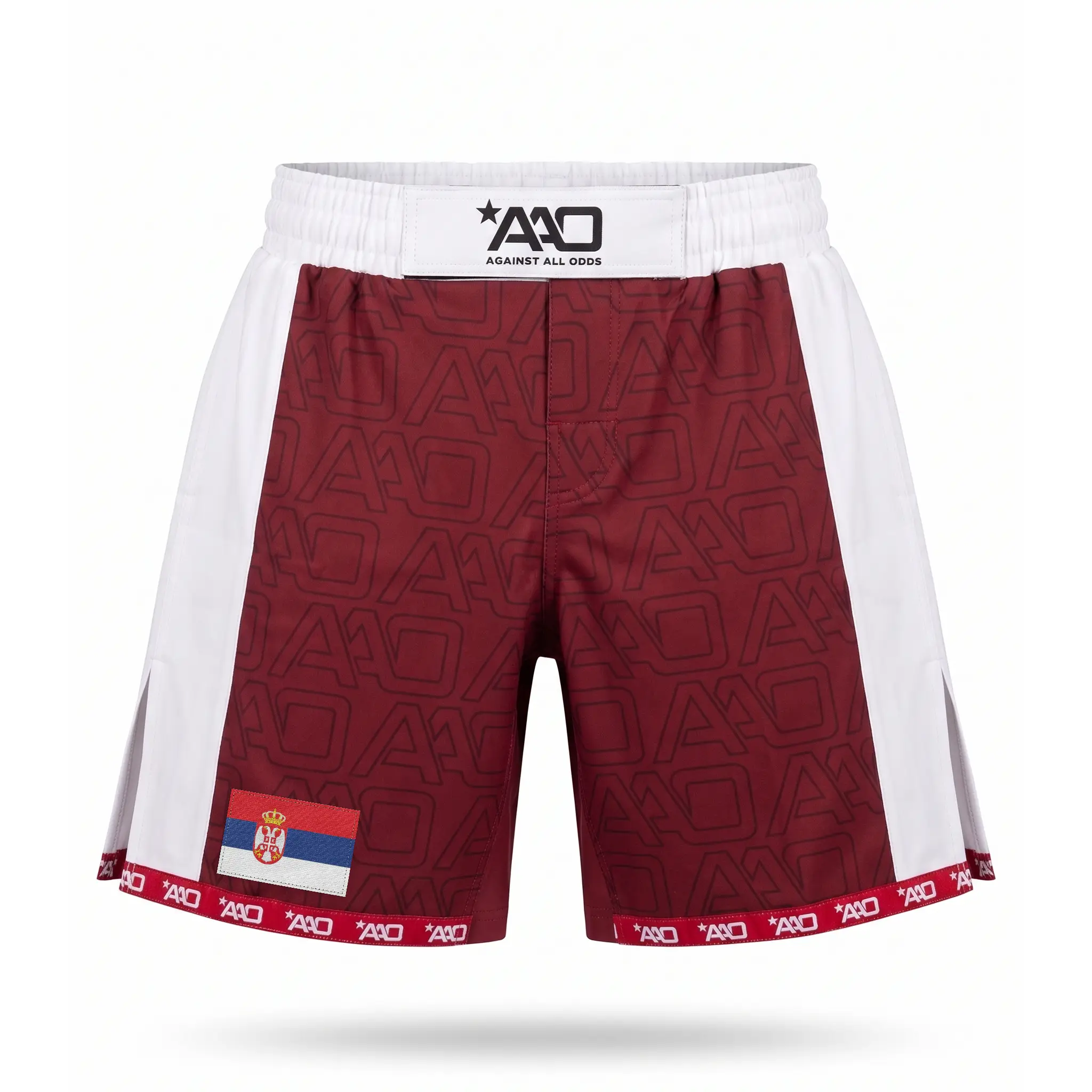 Serbien Elevate MMA Shorts Rot/Weiss Bild 1