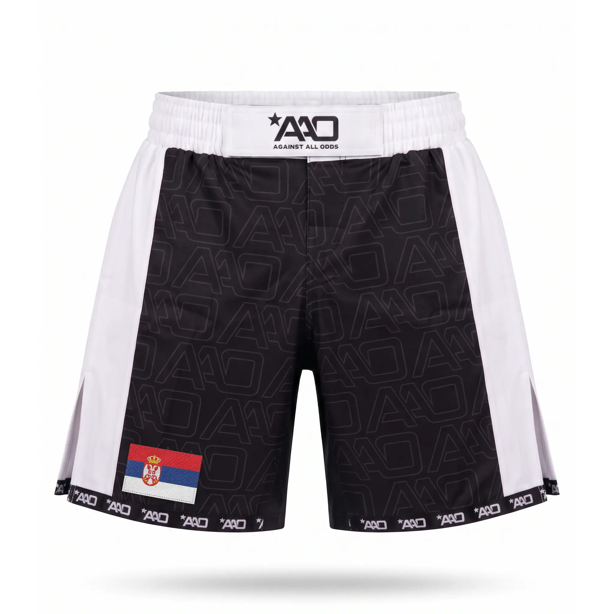 Serbien Elevate MMA Shorts Schwarz/Weiss Bild 1
