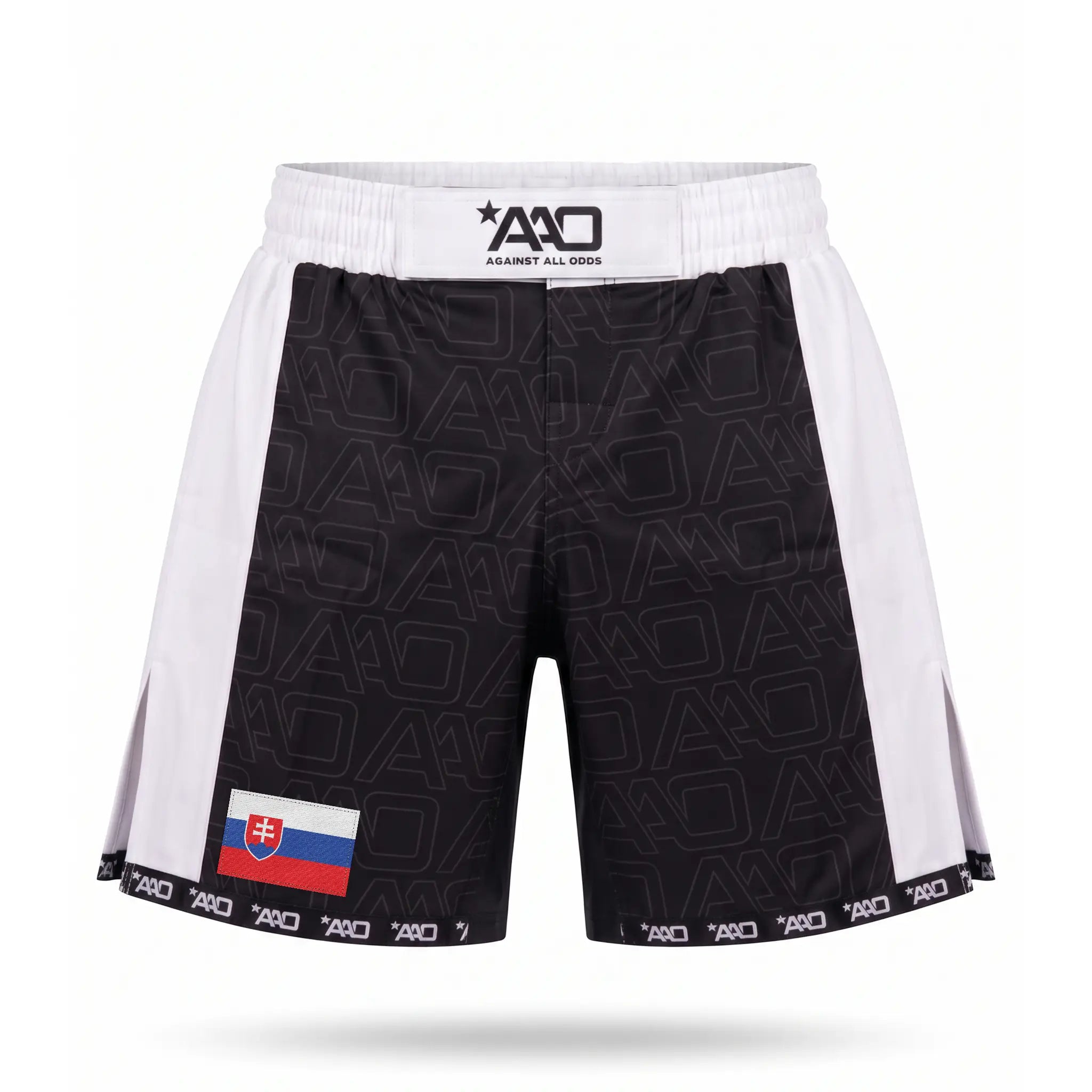 Slowakei Elevate MMA Shorts Schwarz/Weiss Bild 1