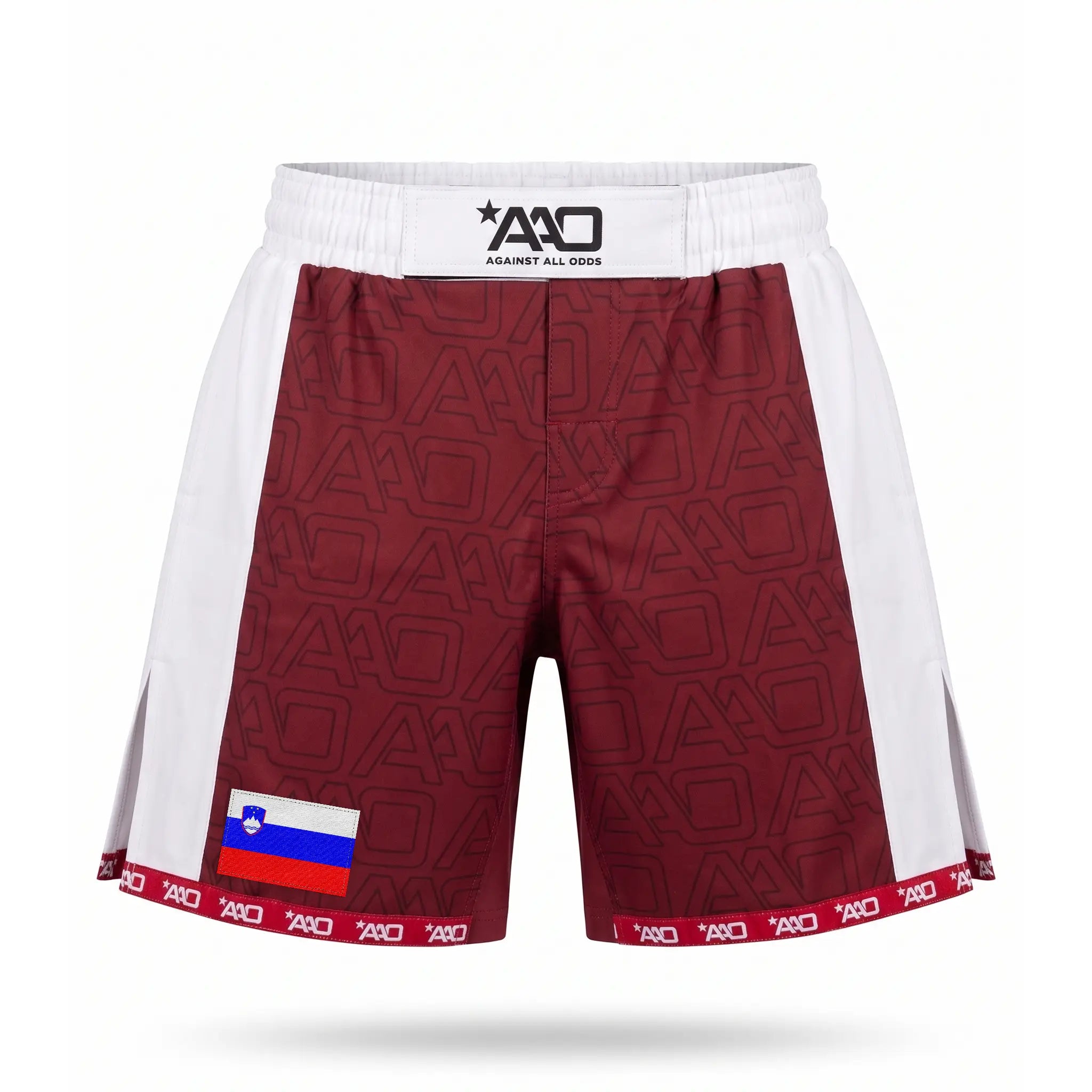 Slowenien Elevate MMA Shorts Rot/Weiss Bild 1
