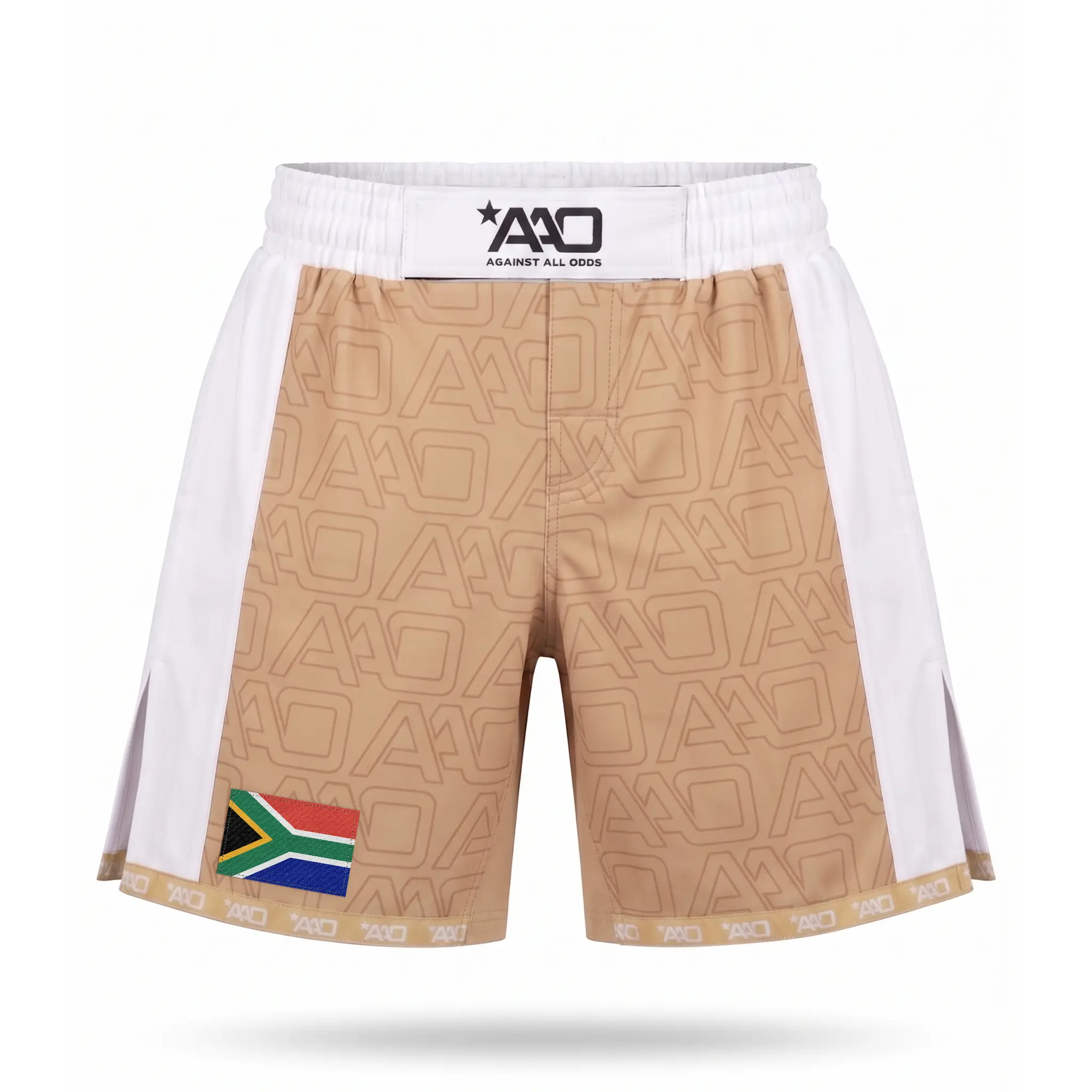 Südafrika Elevate MMA Shorts Beige/Weiss Bild 1