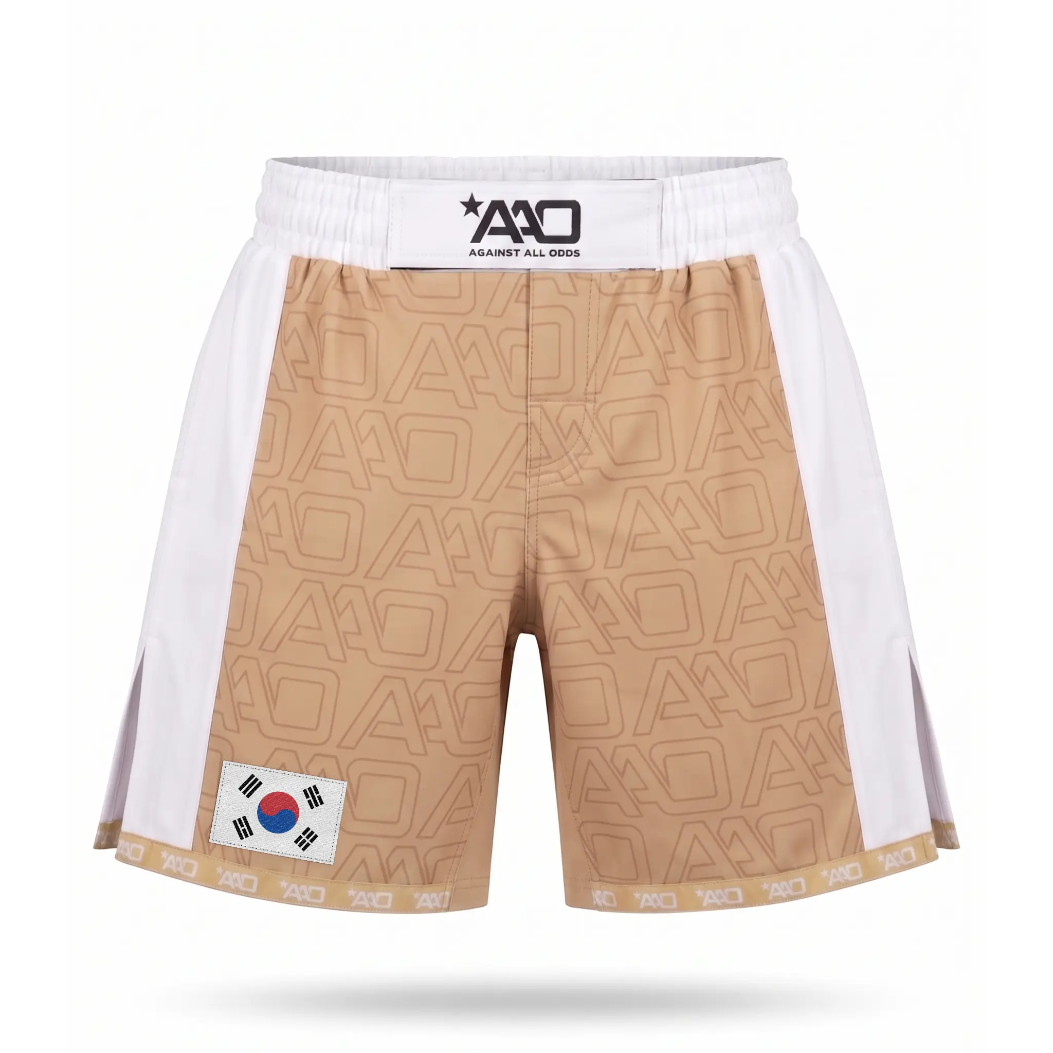 Südkorea Elevate MMA Shorts Beige/Weiss Bild 1